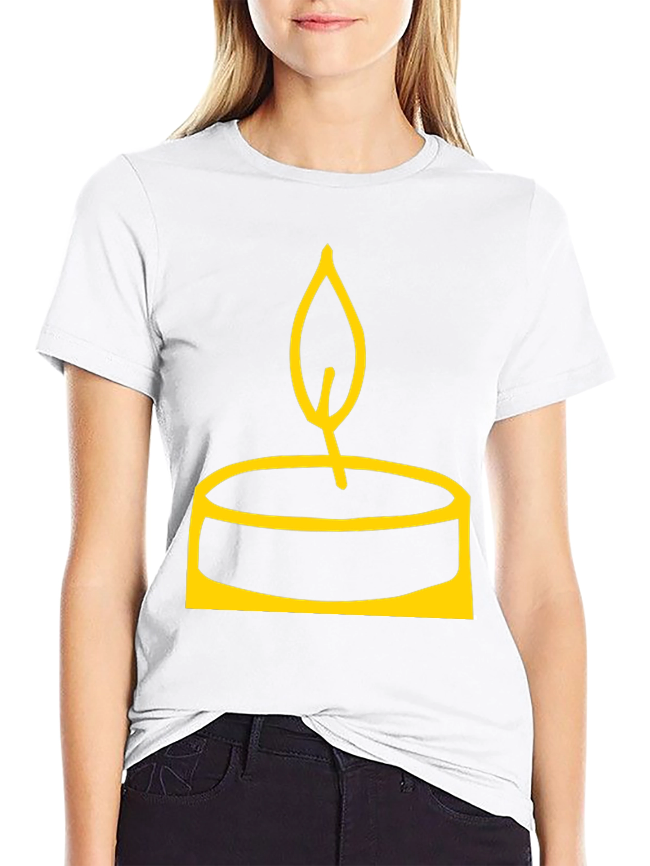 Candle Graphic Black T-Shirt