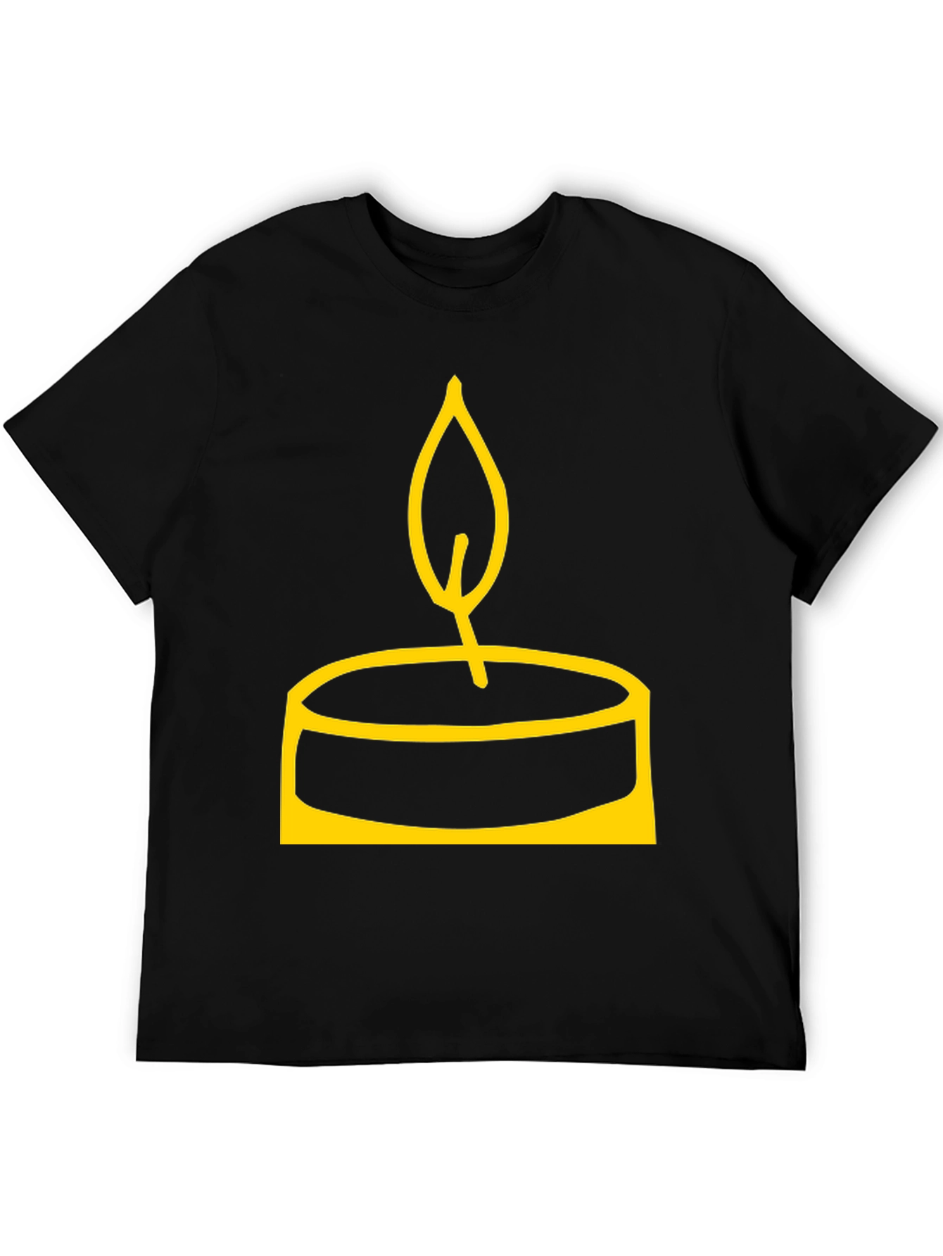 Candle Graphic Black T-Shirt