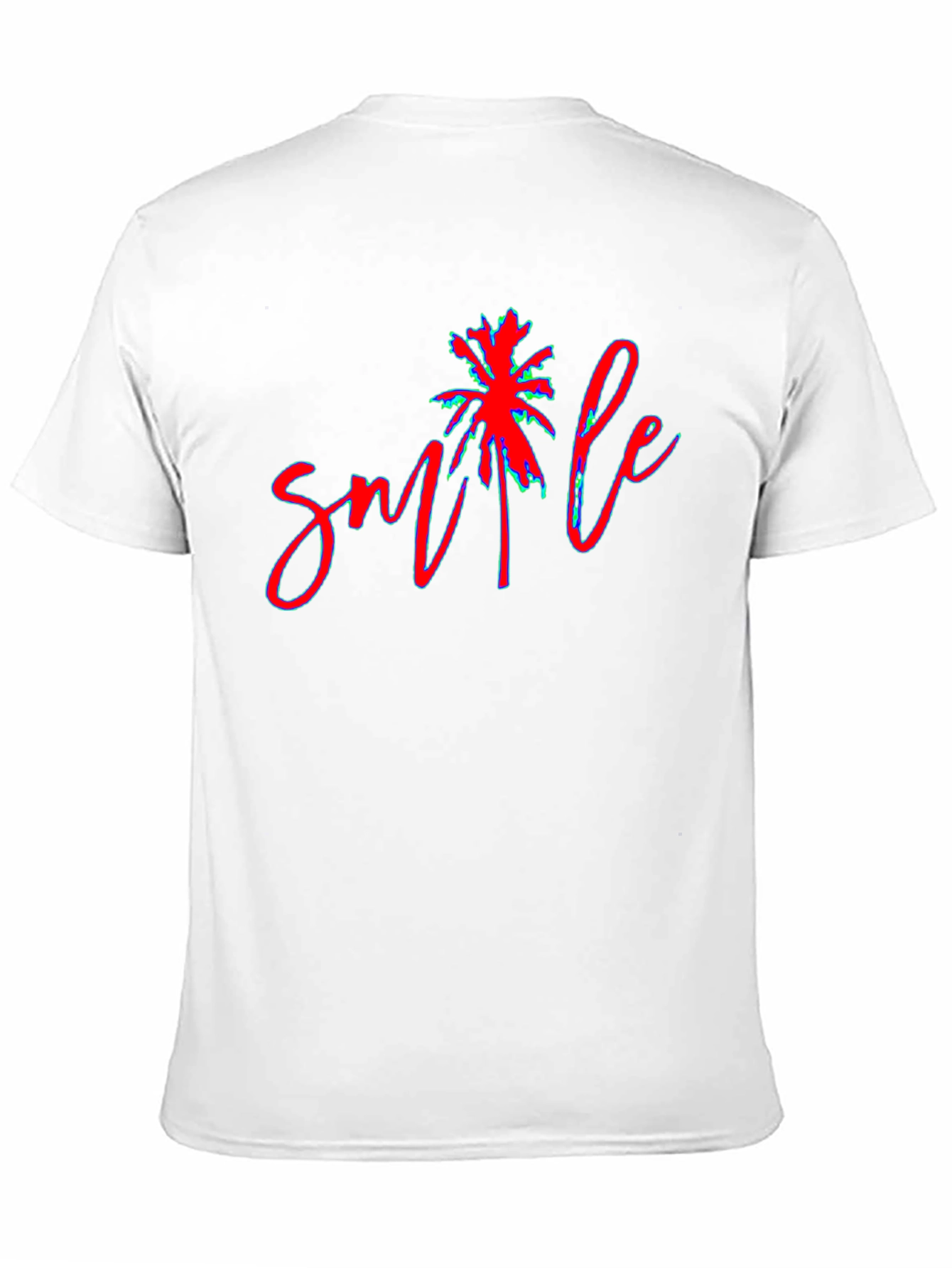 Smile Palm Tree Graphic Tee - Casual Comfort