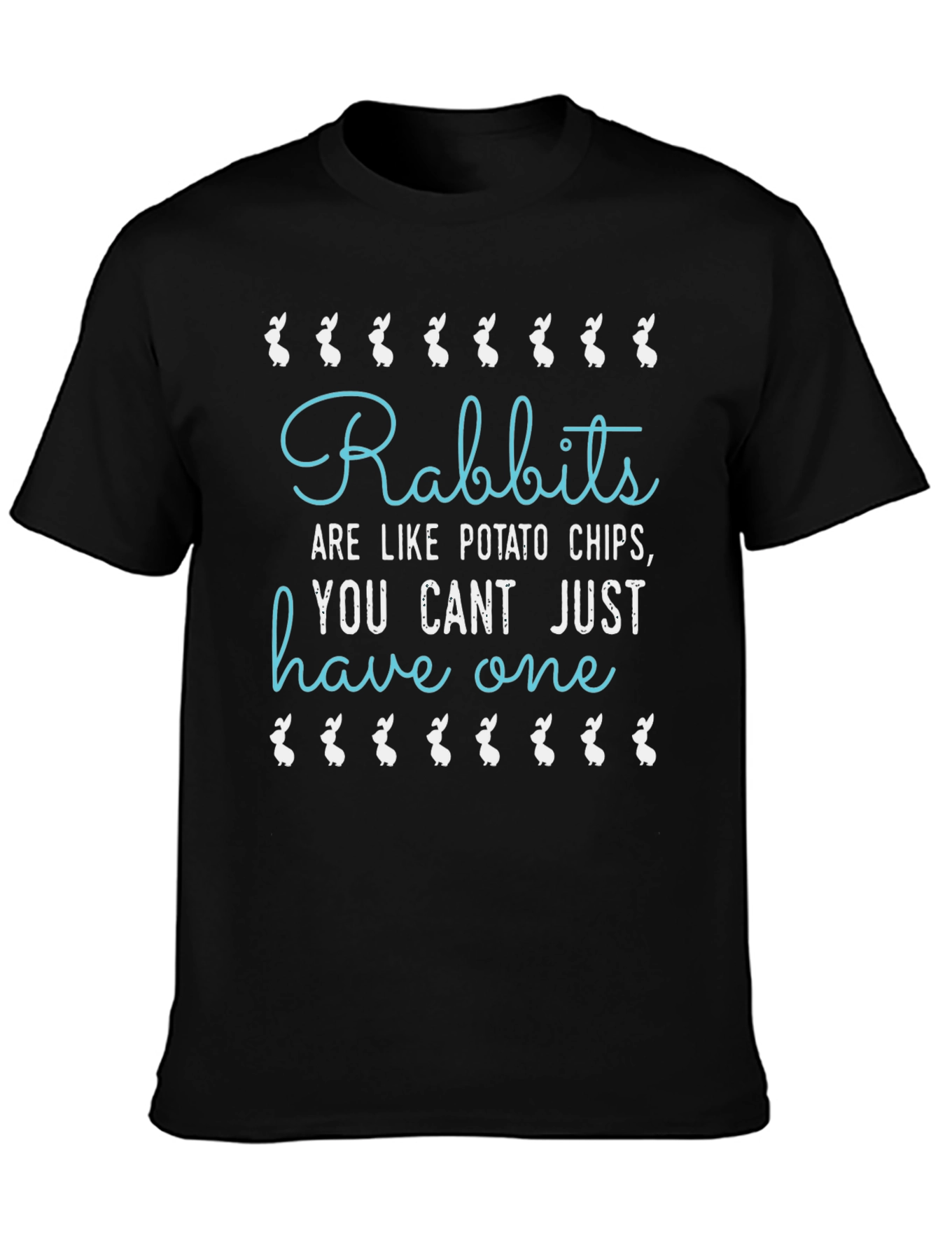 Rabbits Like Potato Chips Funny T-Shirt