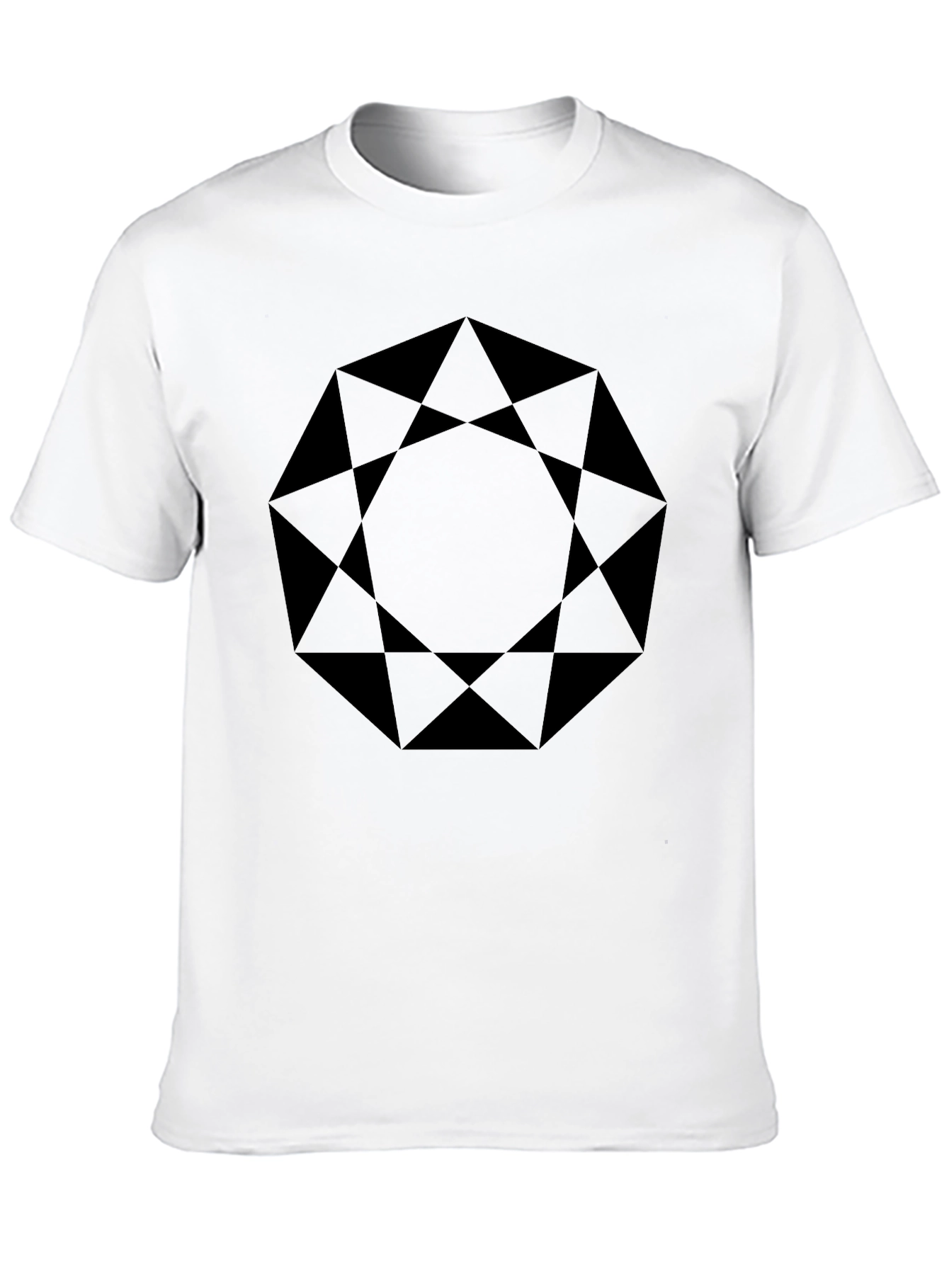 Geometric Black Graphic Tee - Modern Style