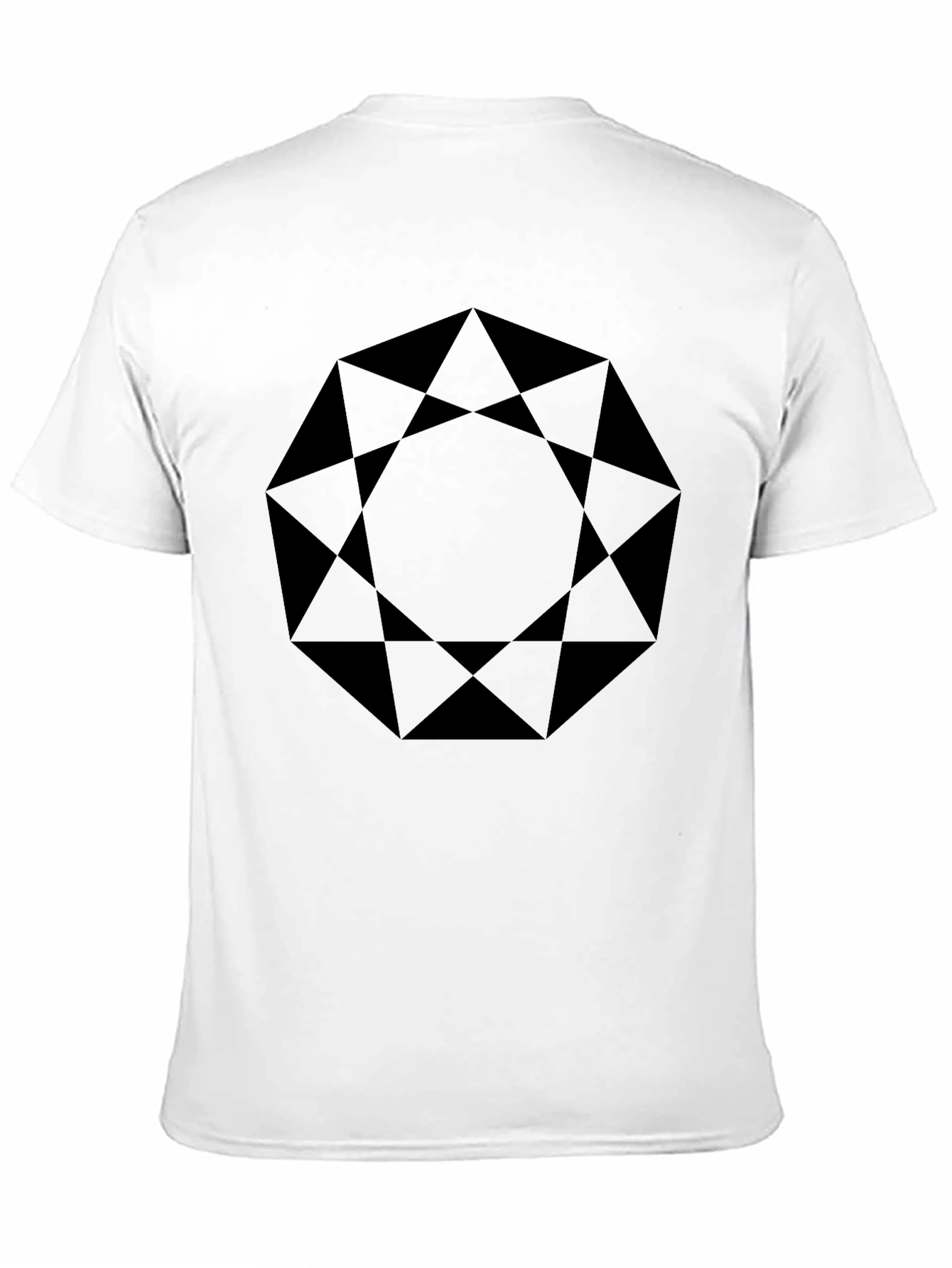 Geometric Black Graphic Tee - Modern Style