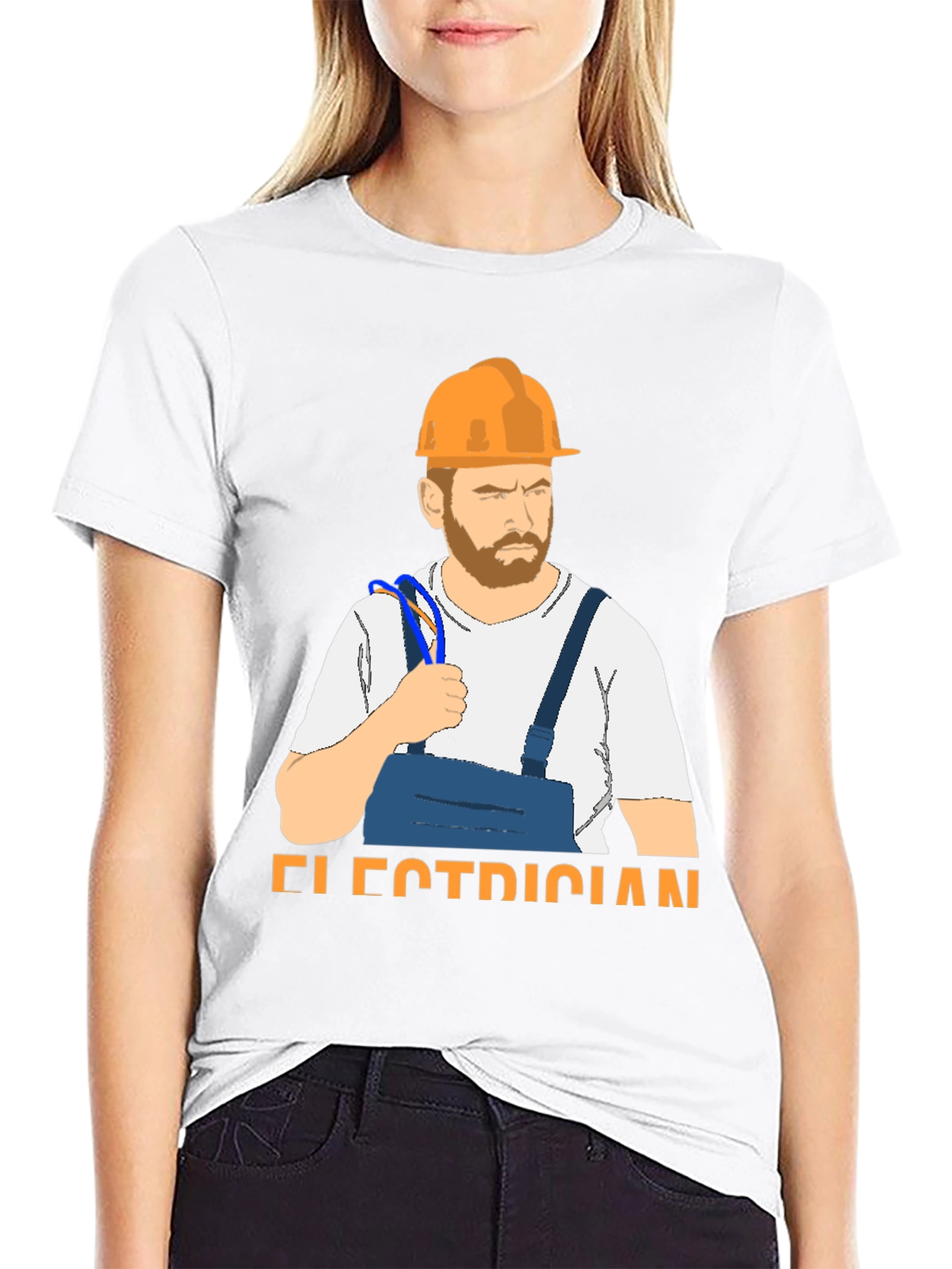 Electrician Cartoon T-Shirt - Novelty Tee