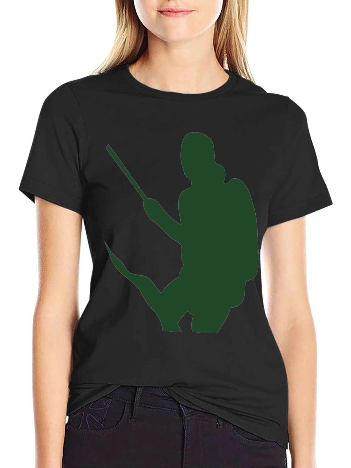 Silhouette Sprayer Graphic Tee - Black Cotton Blend