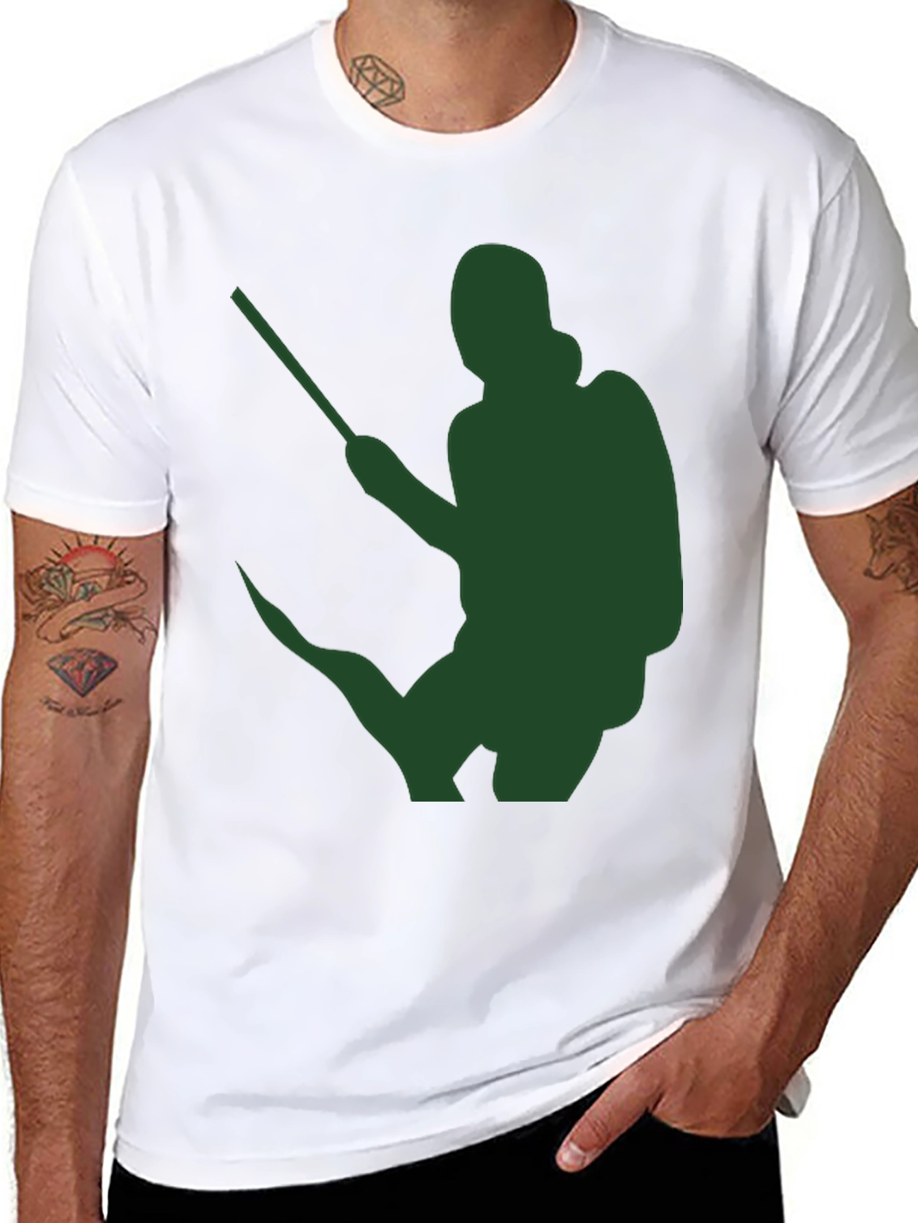 Silhouette Sprayer Graphic Tee - Black Cotton Blend