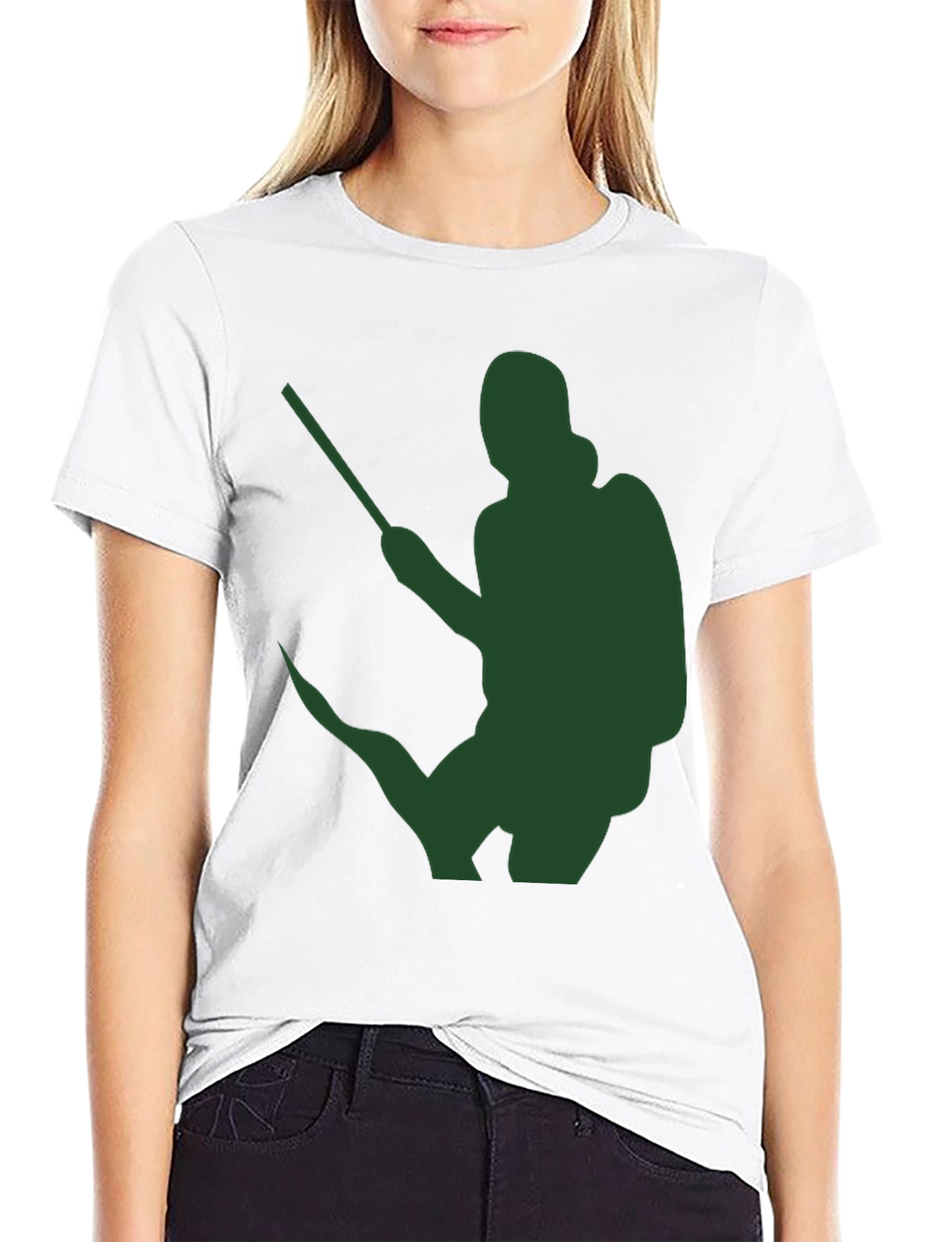 Silhouette Sprayer Graphic Tee - Black Cotton Blend