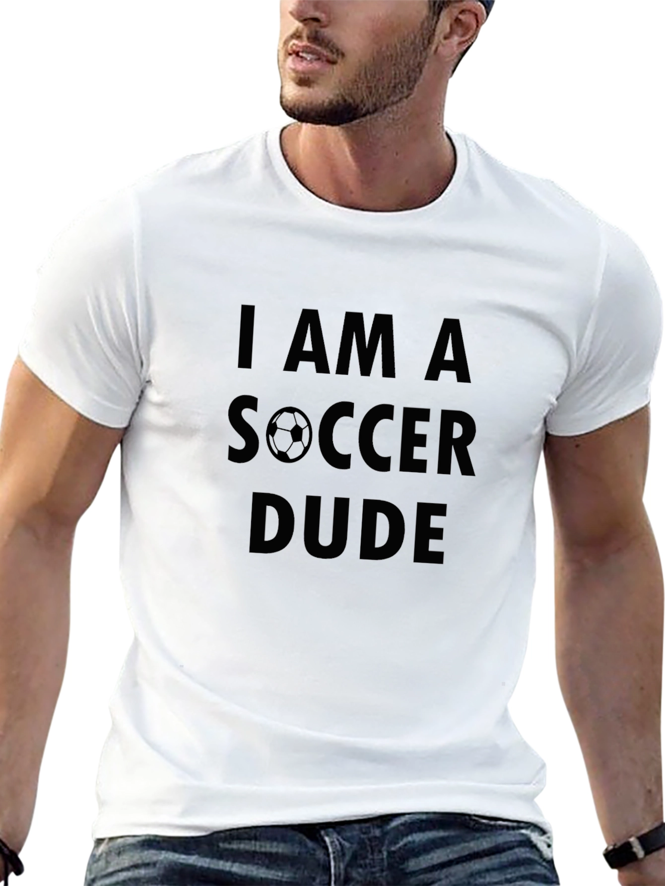 I am a Soccer Dude - Black Graphic Tee