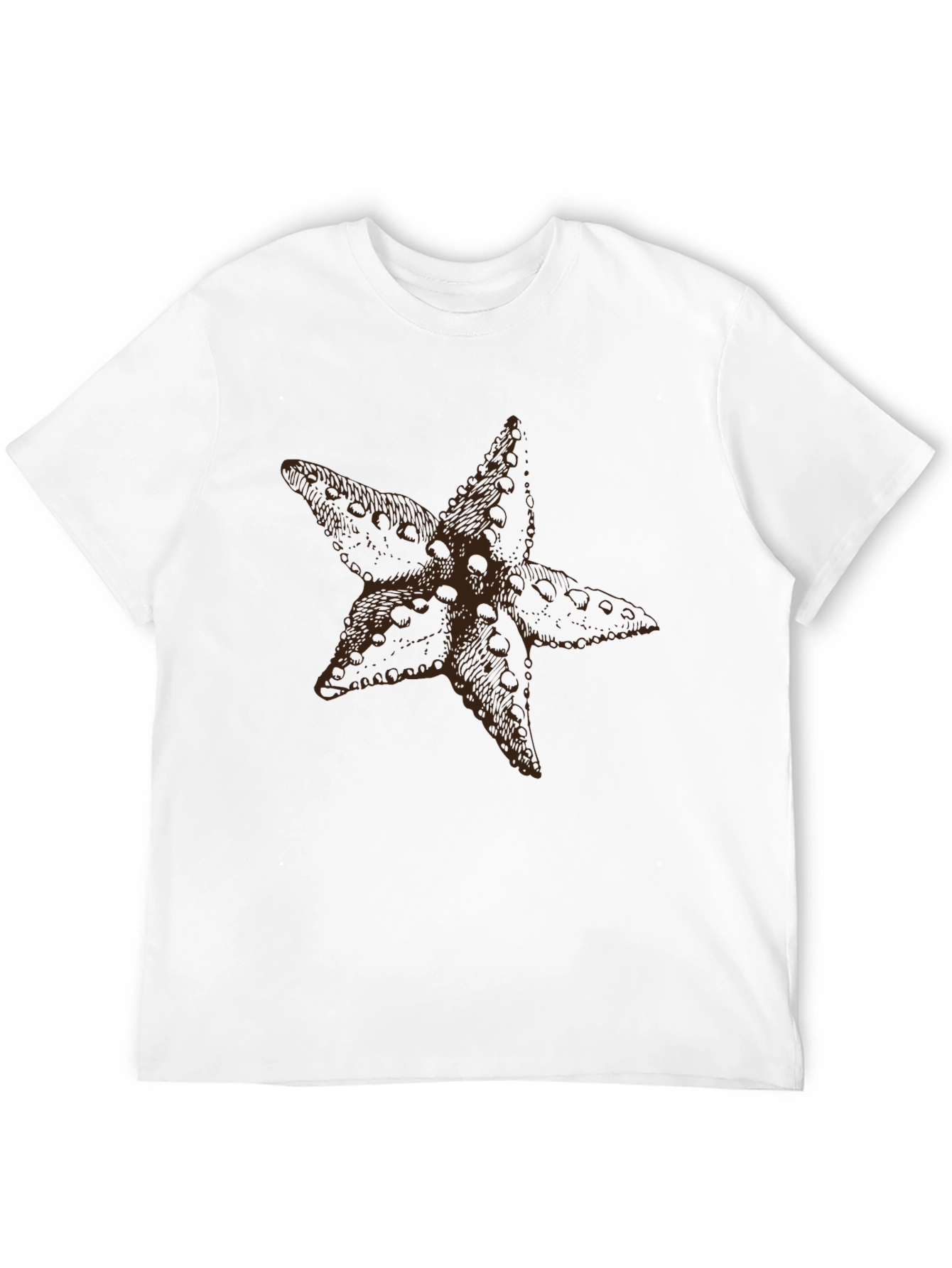 Starfish Graphic Print Black T-Shirt