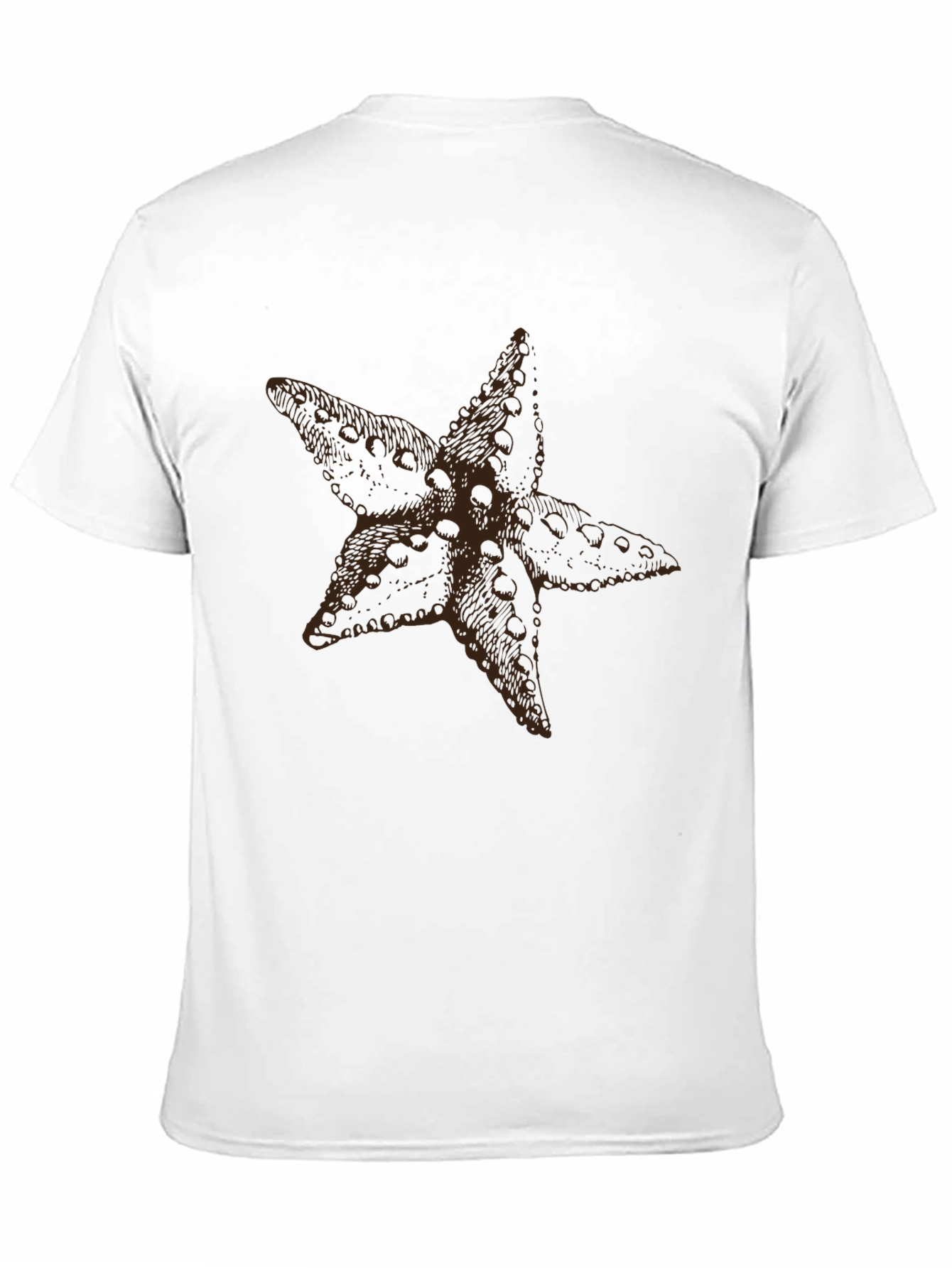 Starfish Graphic Print Black T-Shirt