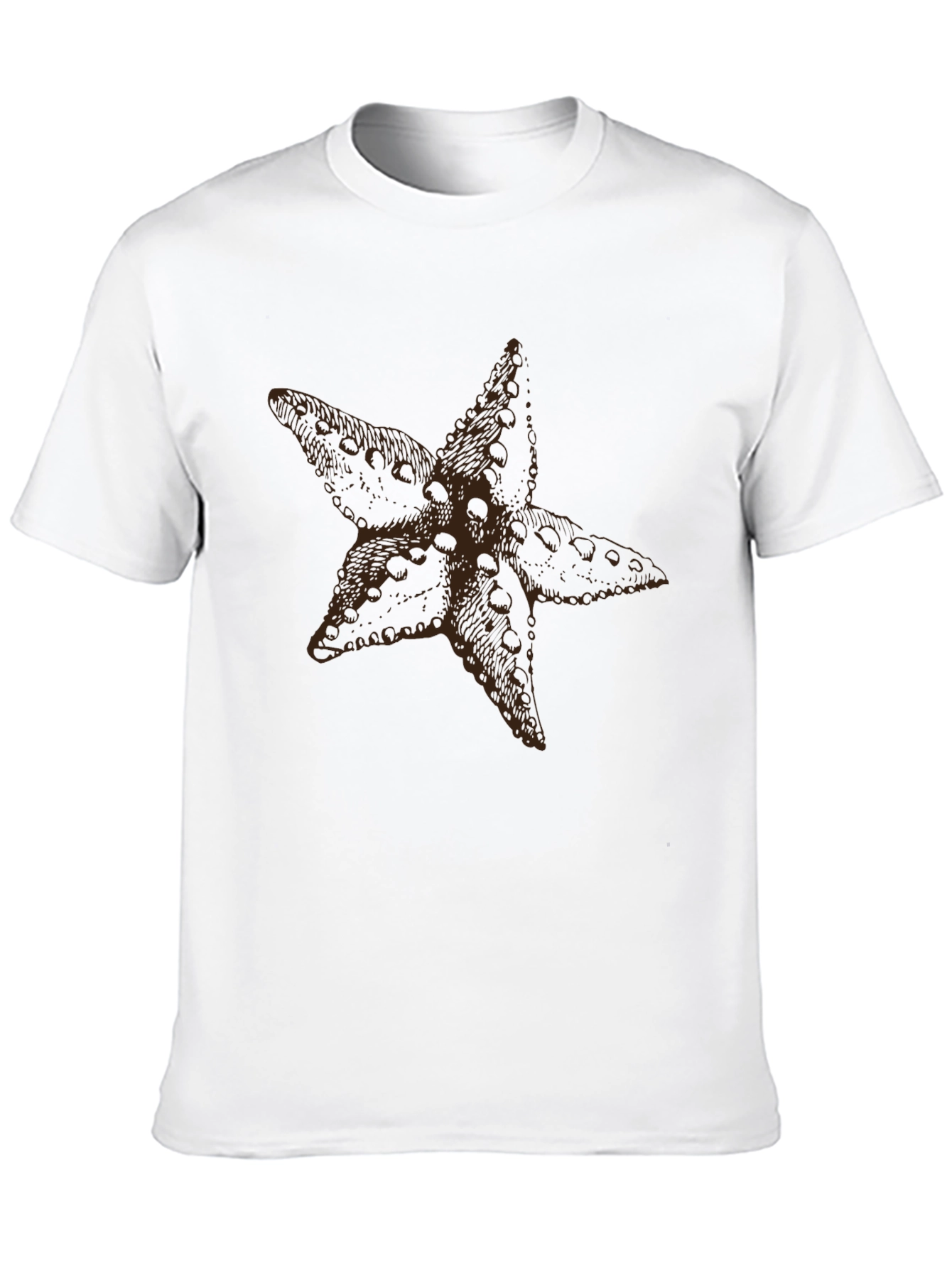 Starfish Graphic Print Black T-Shirt