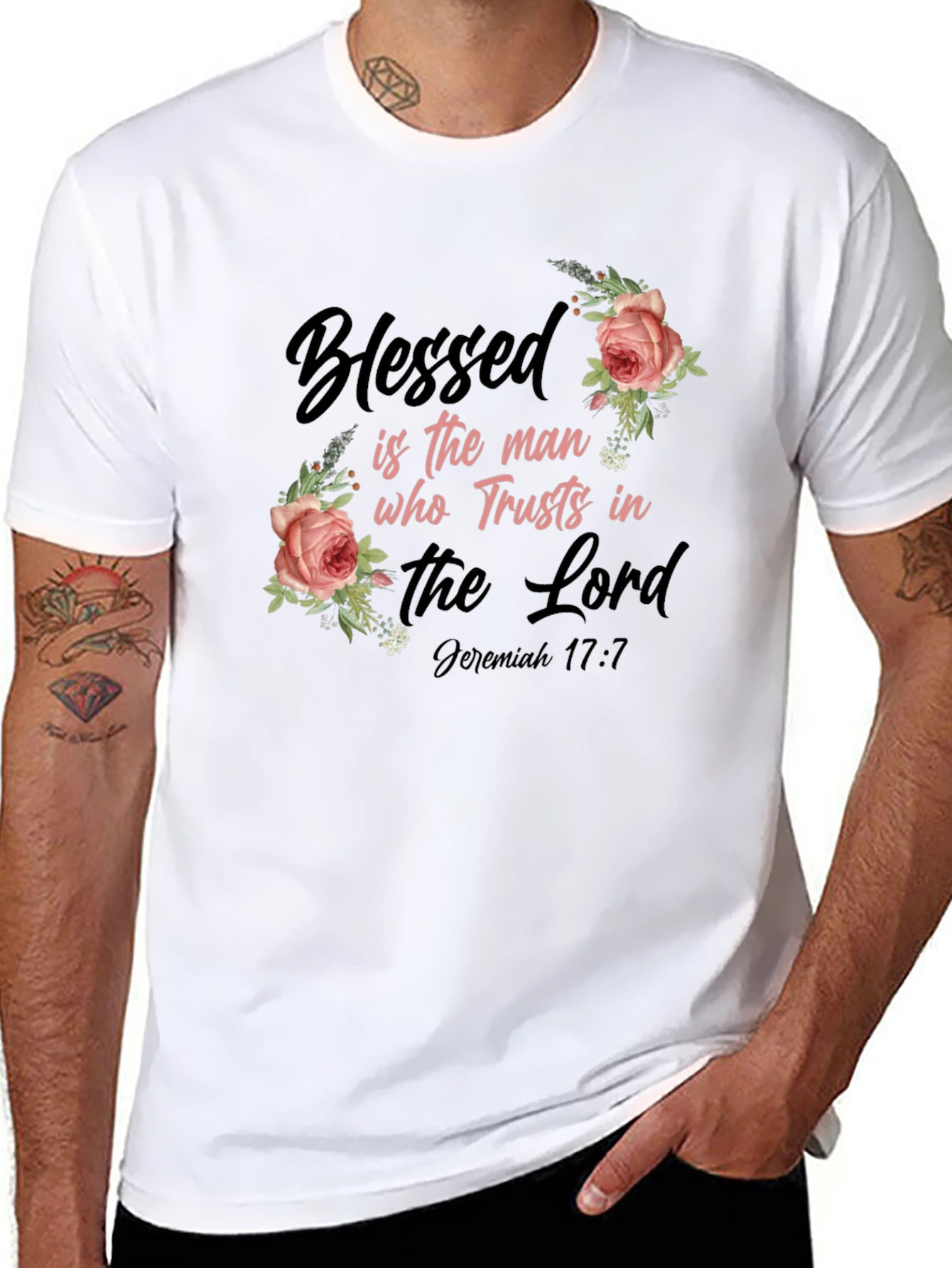 Blessed Man Floral Graphic T-Shirt