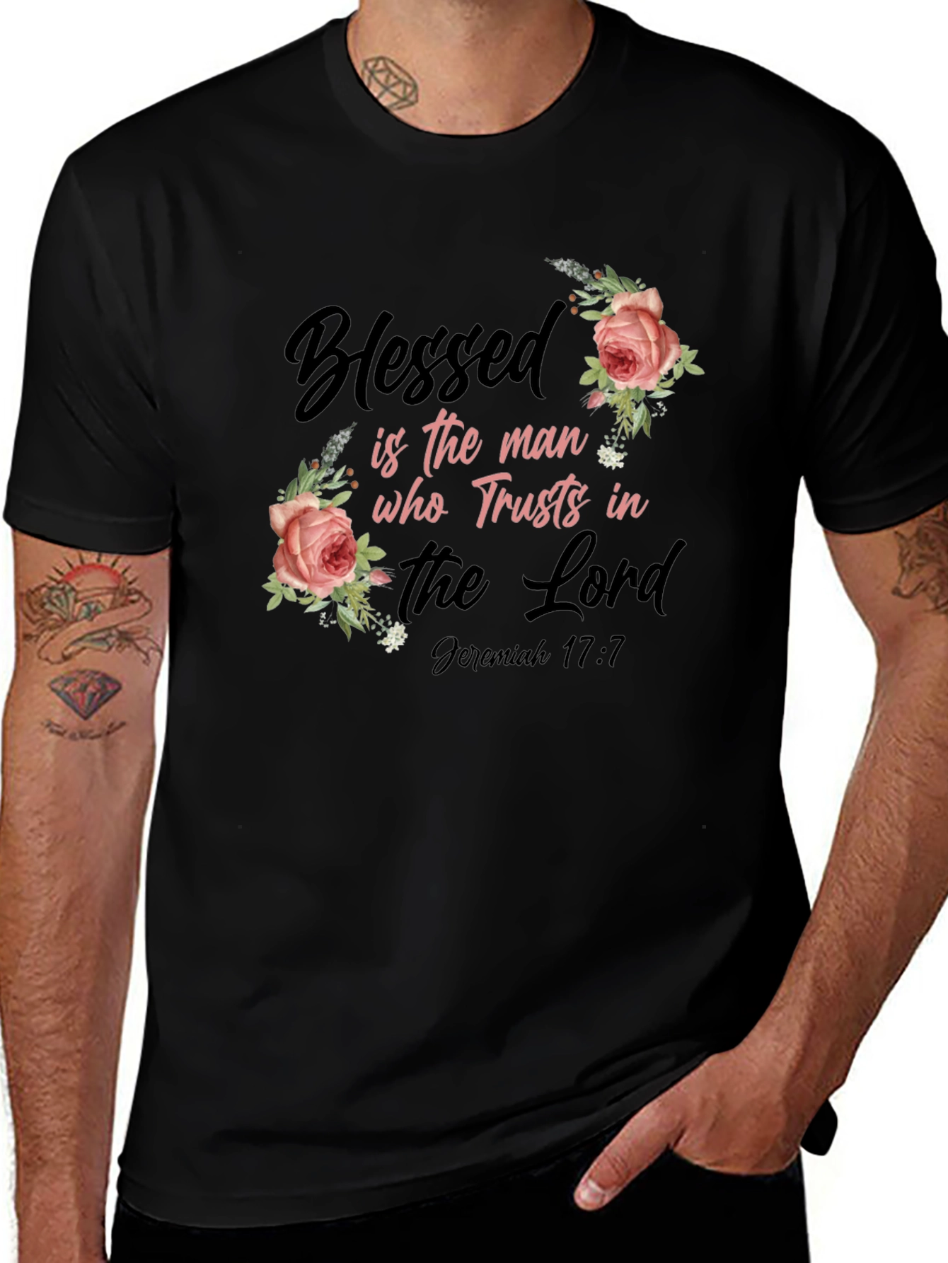 Blessed Man Floral Graphic T-Shirt