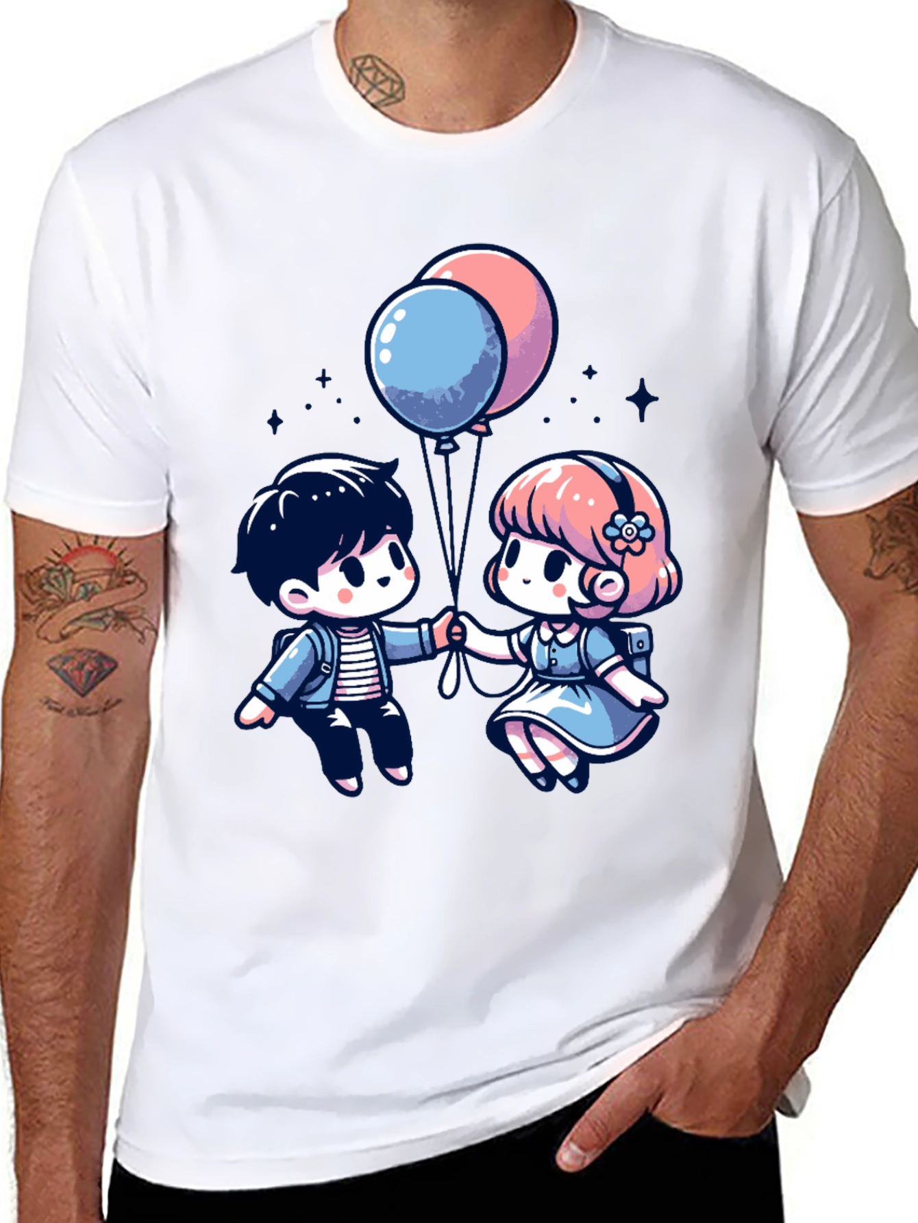 Cute Cartoon Couple T-Shirt