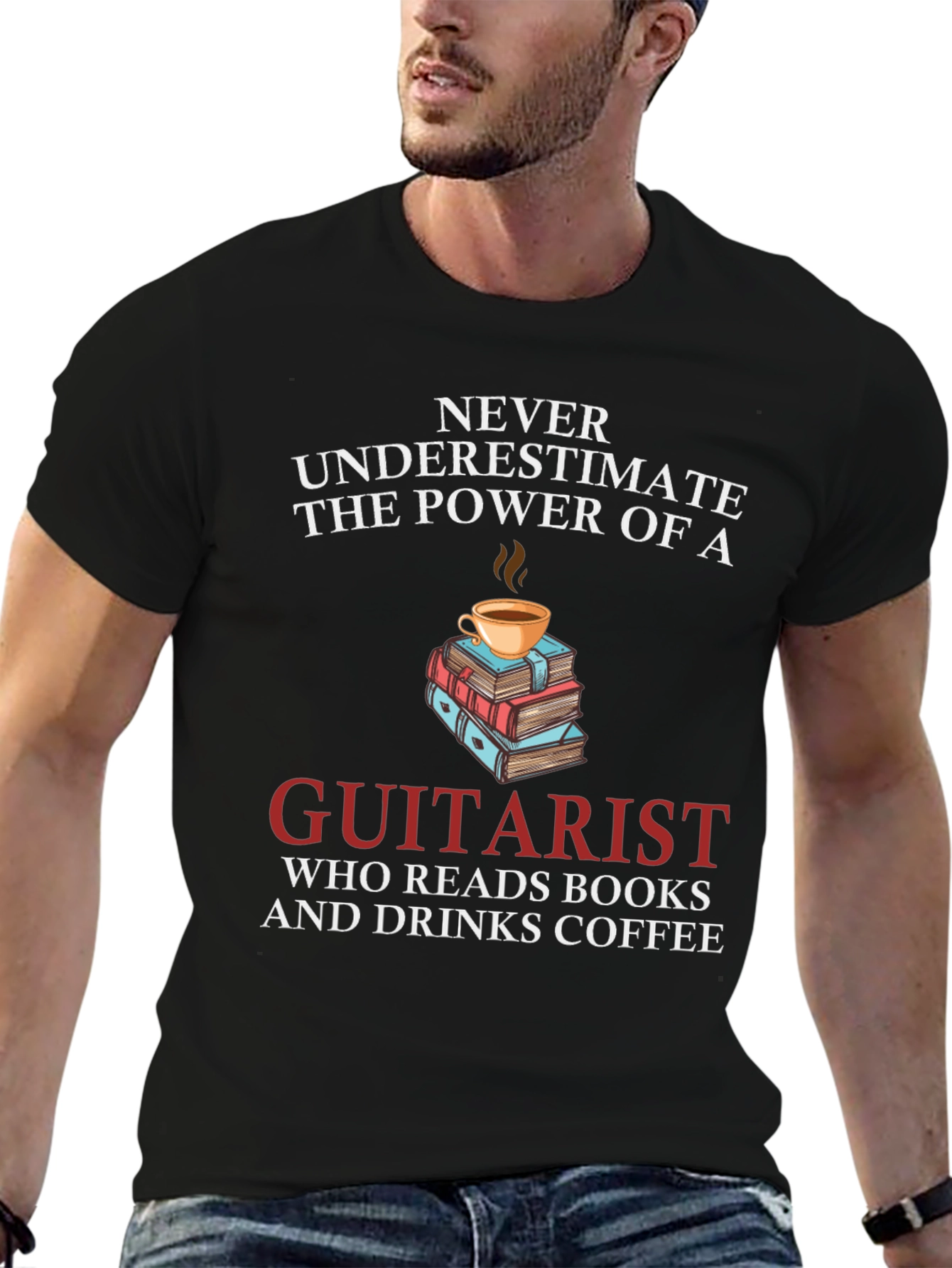 Guitarist Coffee & Books T-Shirt