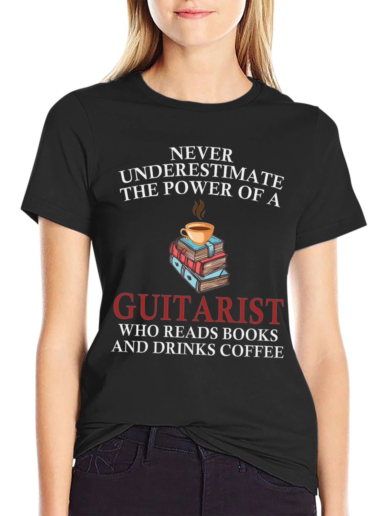 Guitarist Coffee & Books T-Shirt