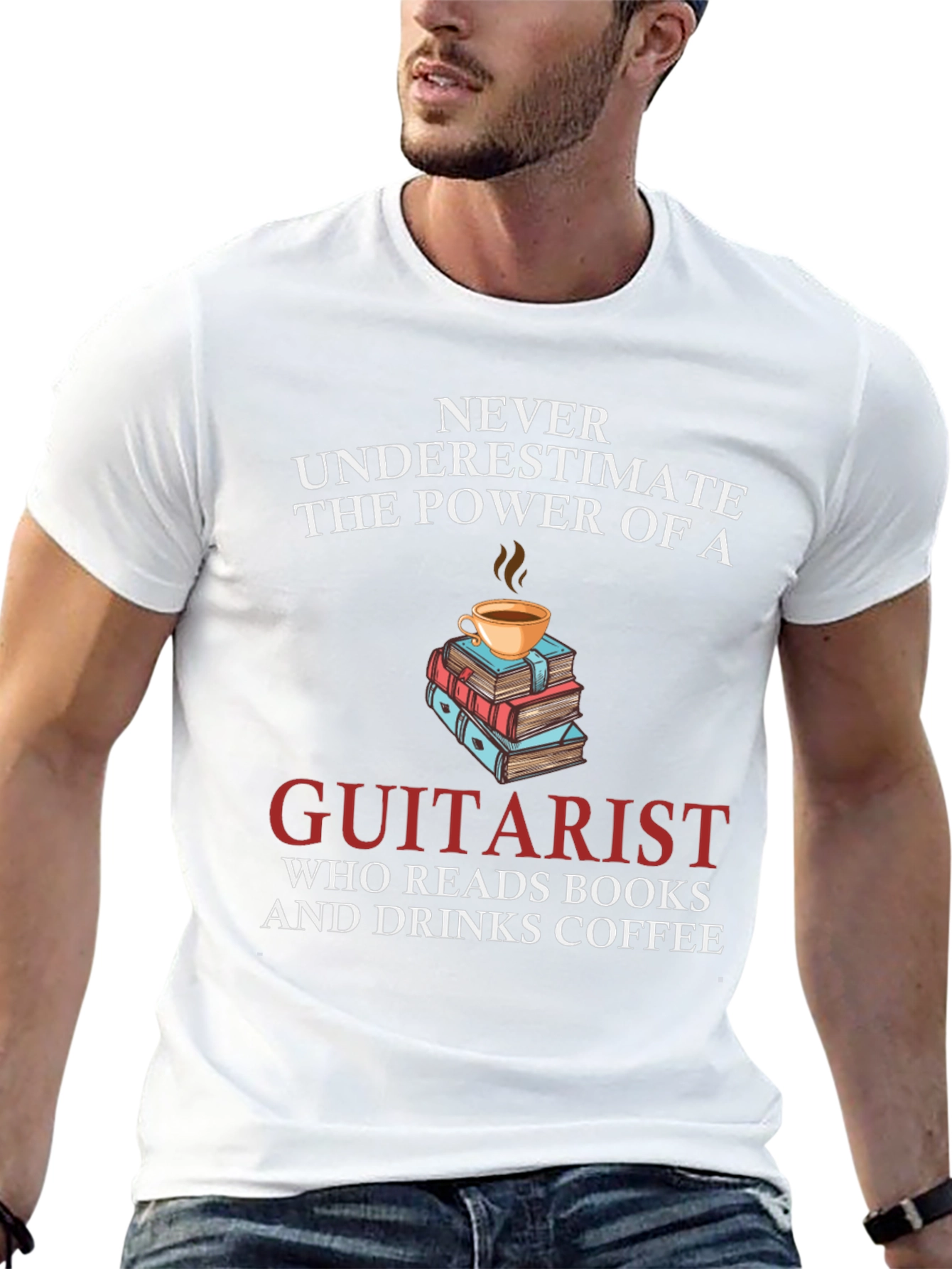 Guitarist Coffee & Books T-Shirt