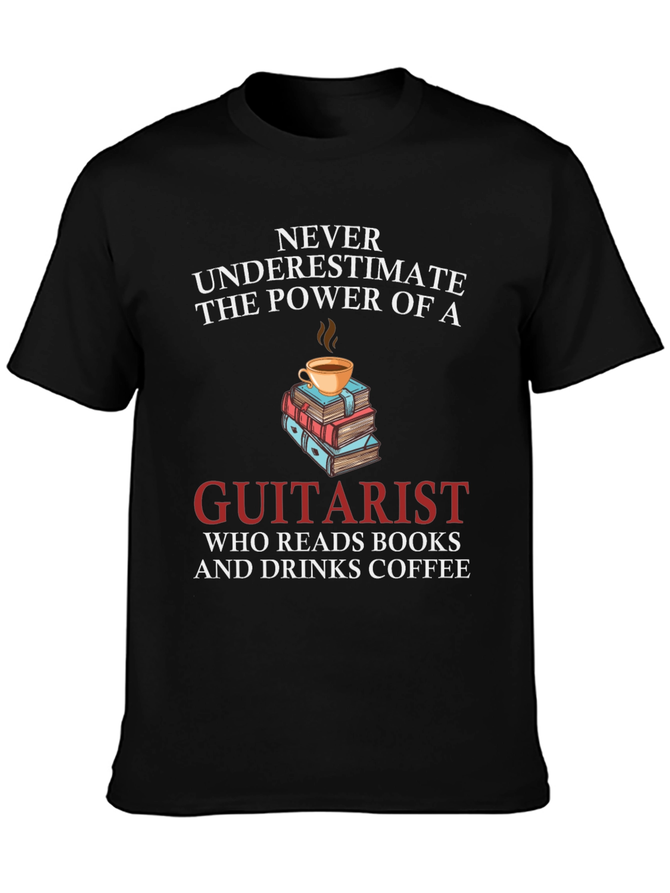 Guitarist Coffee & Books T-Shirt