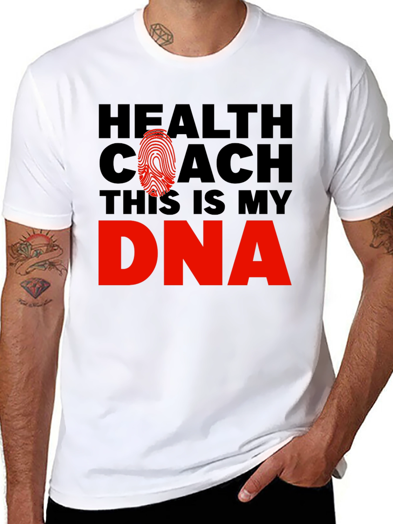 Health Coach DNA T-Shirt - Motivational Fitness Tee