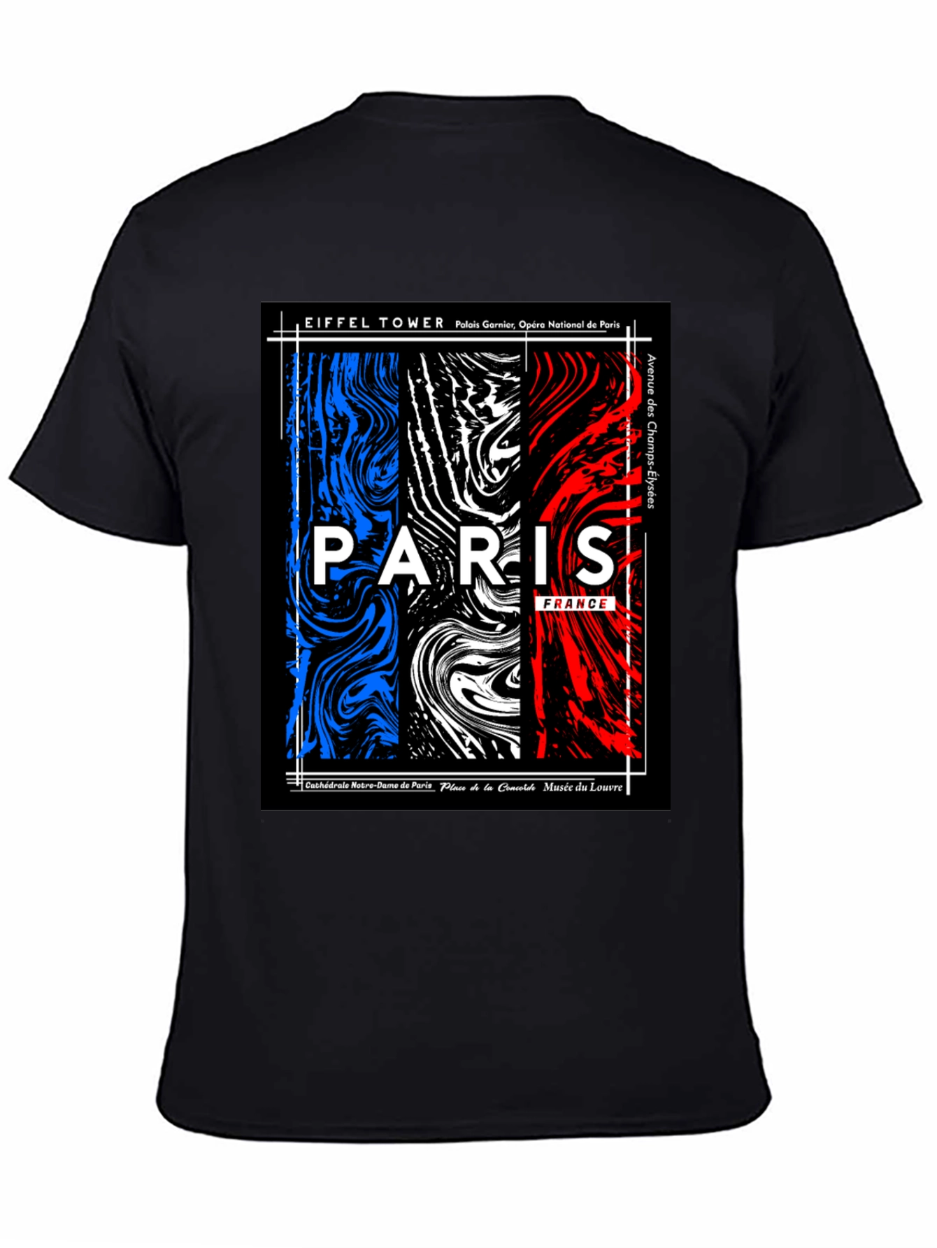 Paris France T-Shirt - Eiffel Tower Champs-Élysées