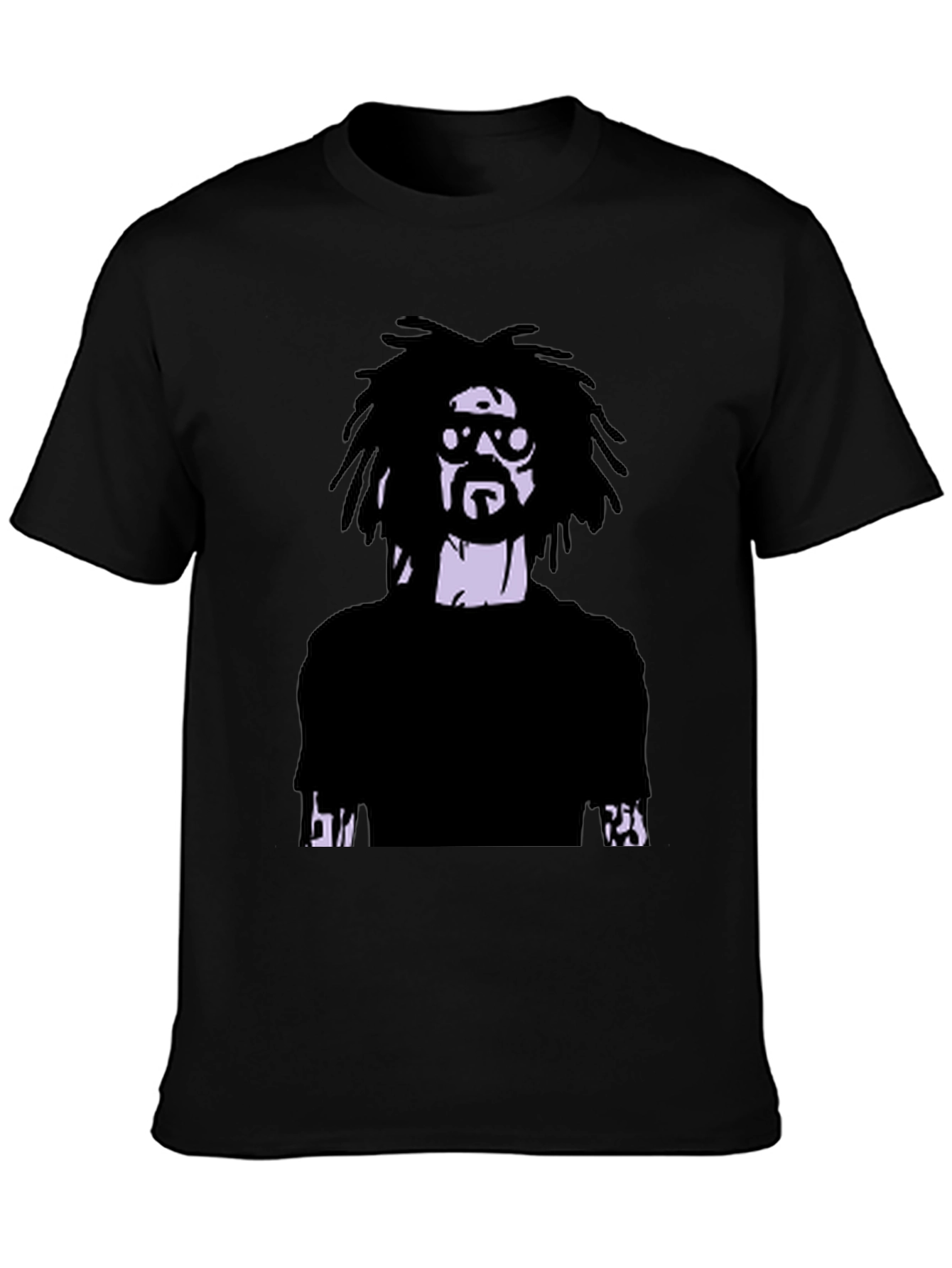 Cool Graphic Tee - Mans Printed Black T-Shirt