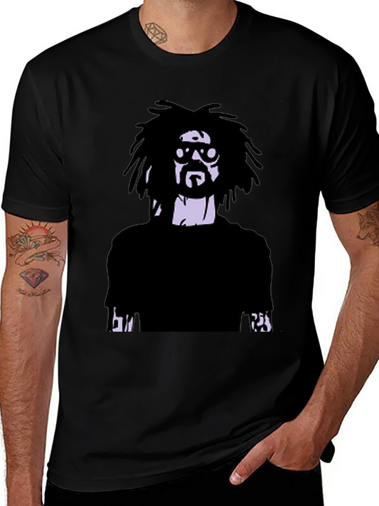 Cool Graphic Tee - Mans Printed Black T-Shirt