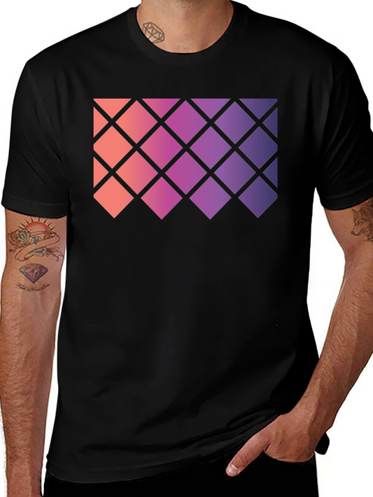 Geometric Gradient Rhombus Tee