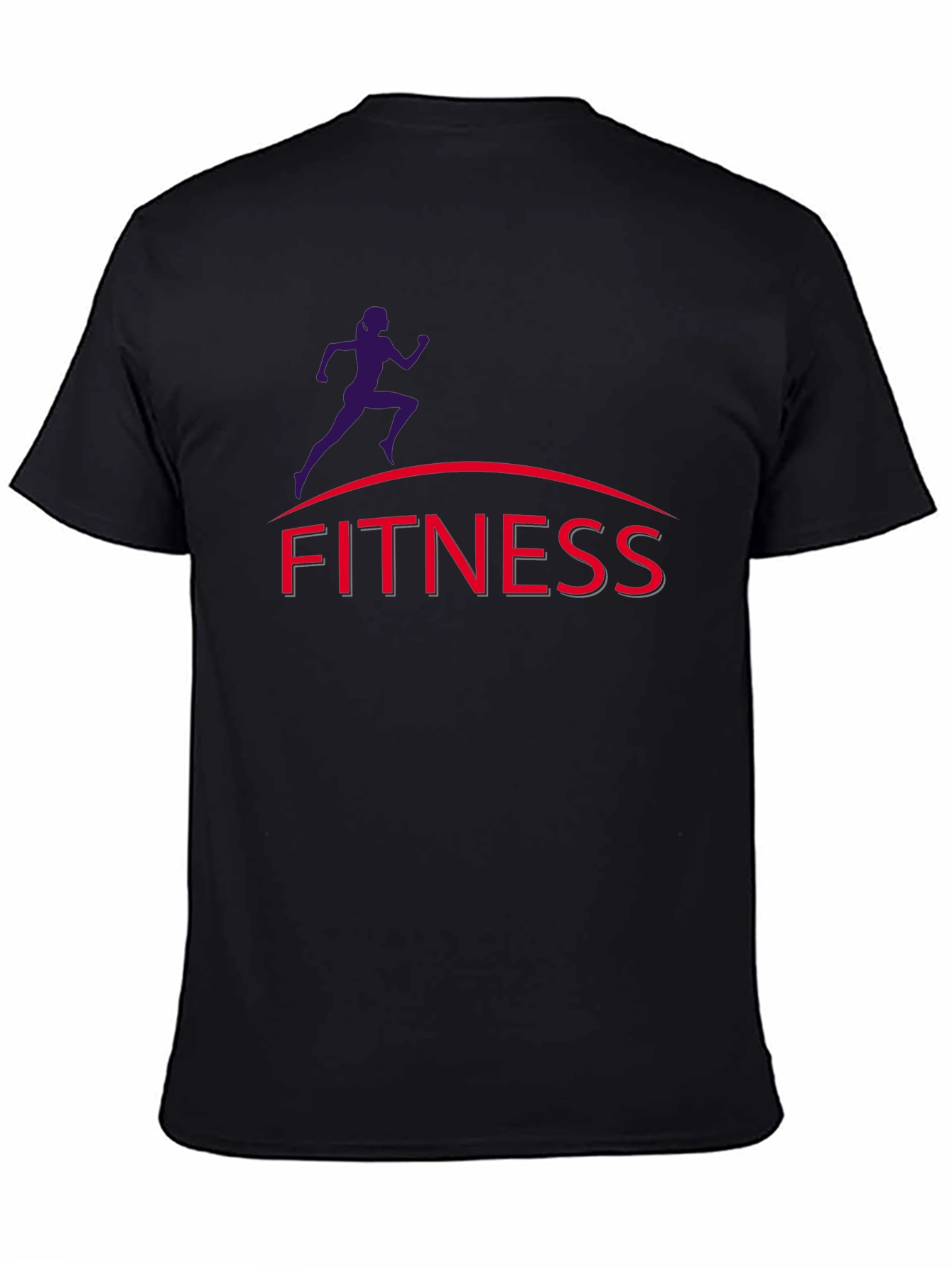 Fitness Running Graphic Black T-Shirt
