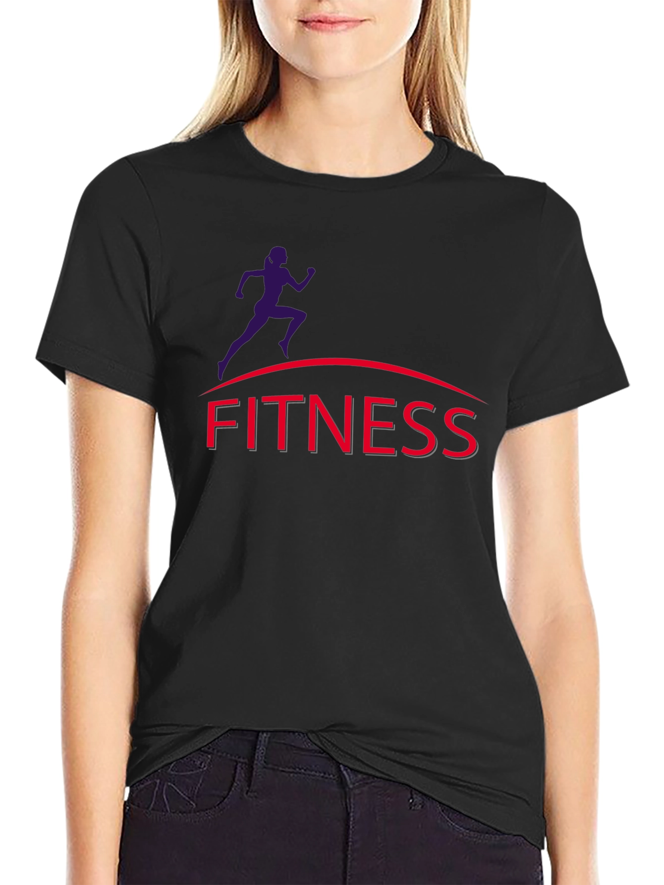 Fitness Running Graphic Black T-Shirt