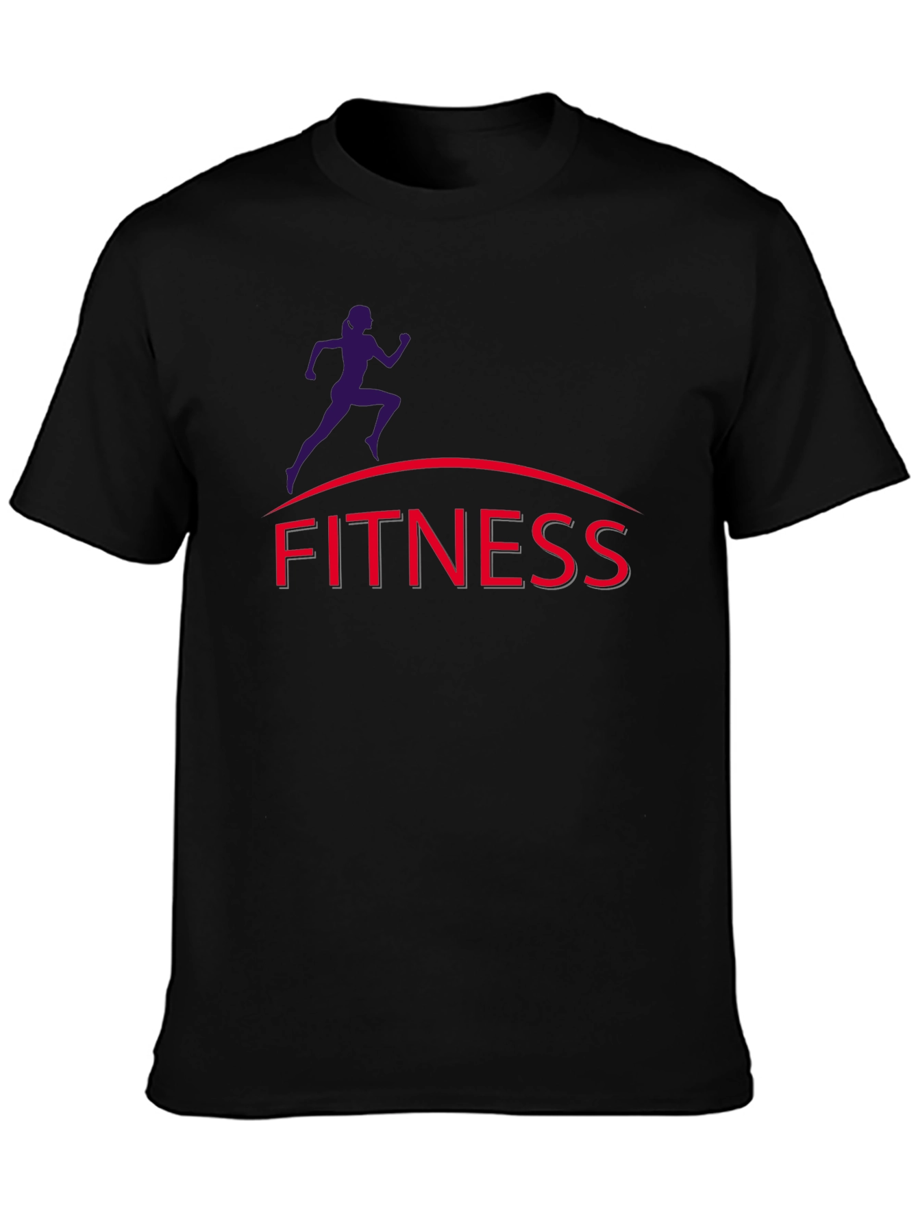 Fitness Running Graphic Black T-Shirt