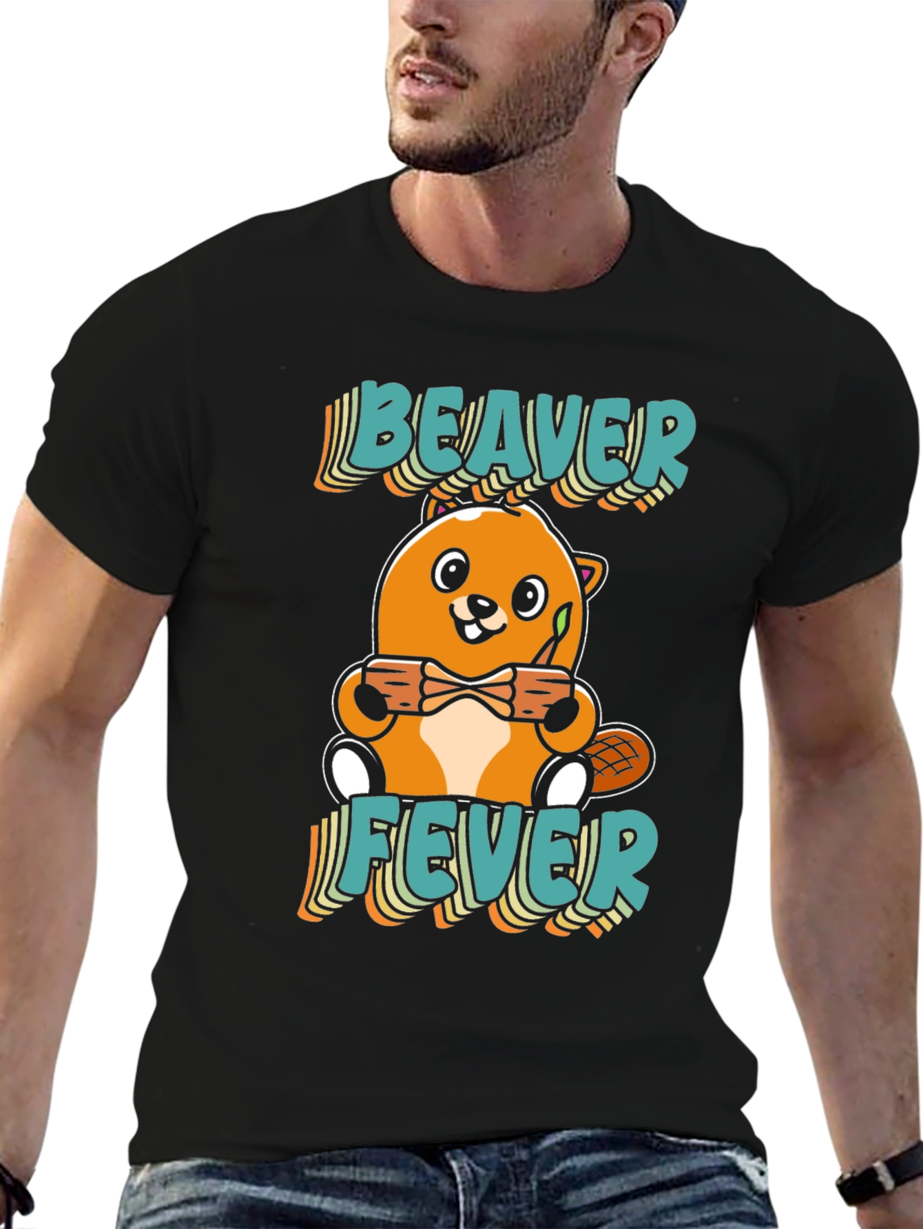 Beaver Fever Cartoon Graphic T-Shirt
