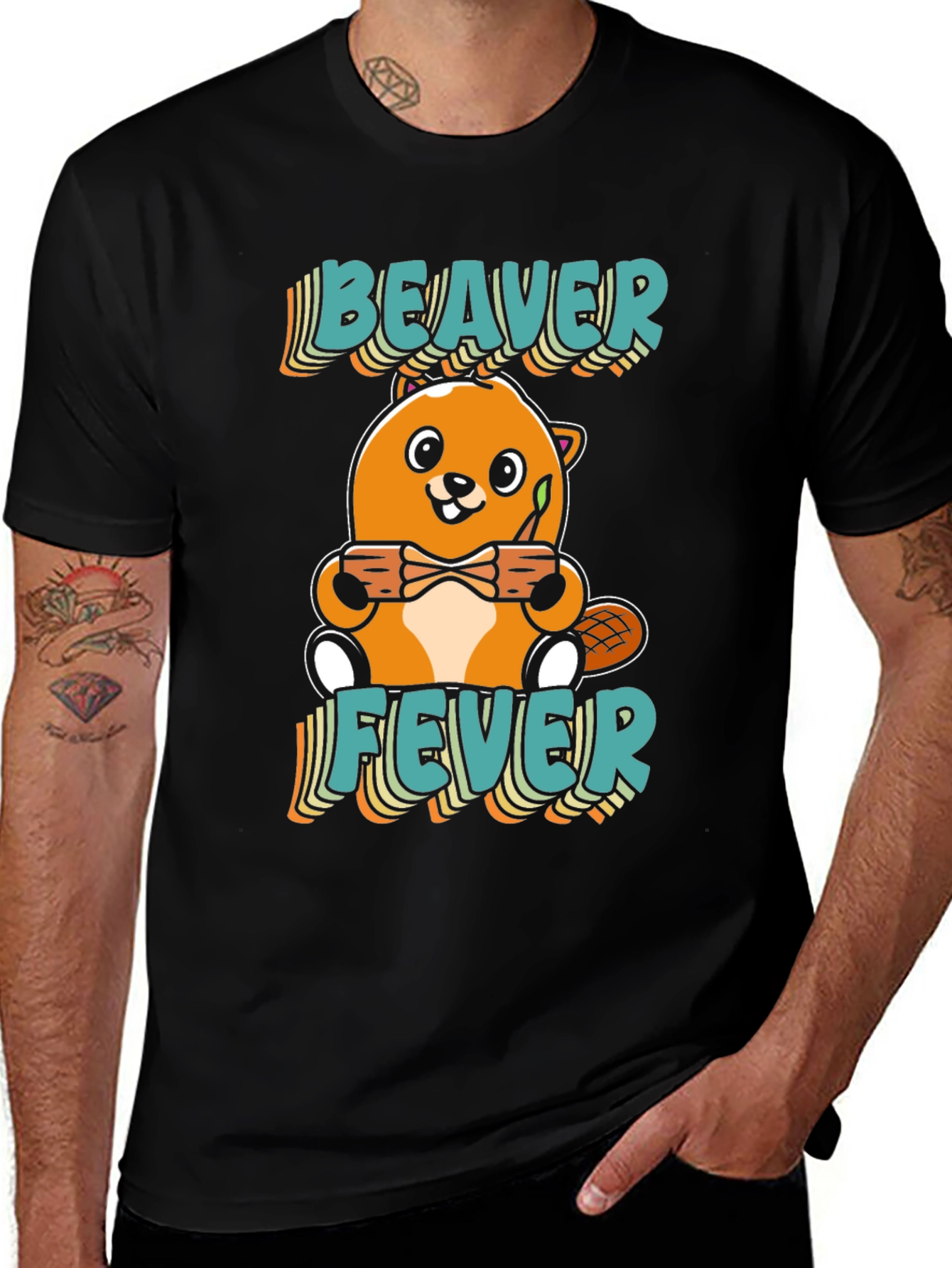 Beaver Fever Cartoon Graphic T-Shirt