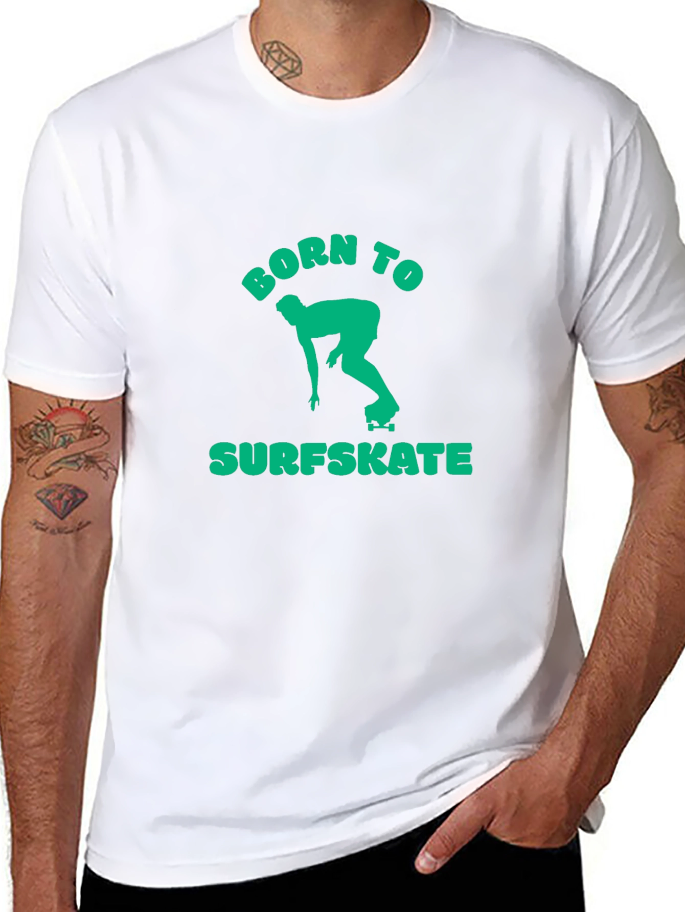 Born to Surf Skate Graphic Tee - Black