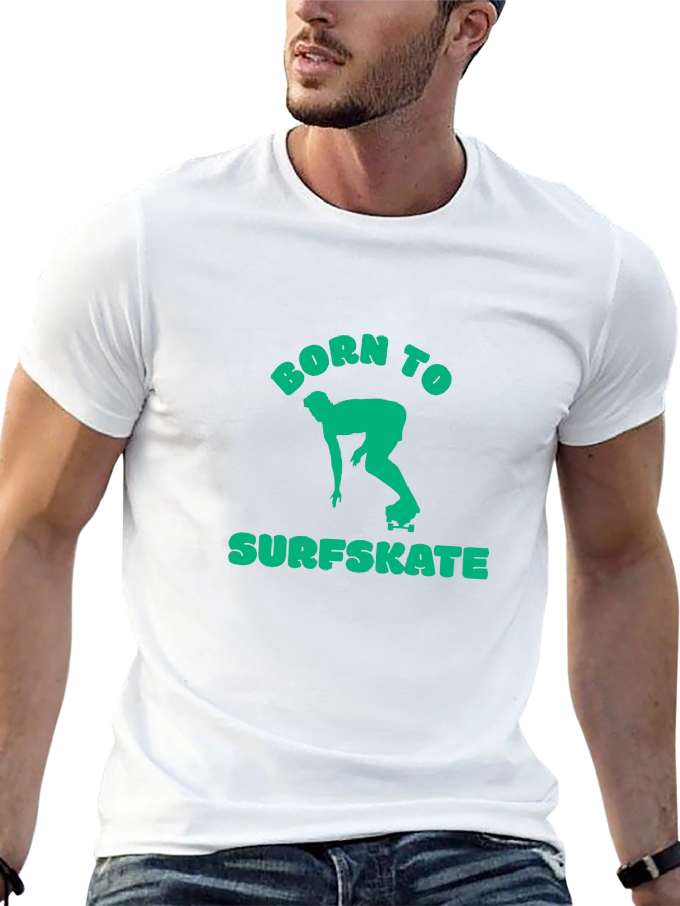 Born to Surf Skate Graphic Tee - Black