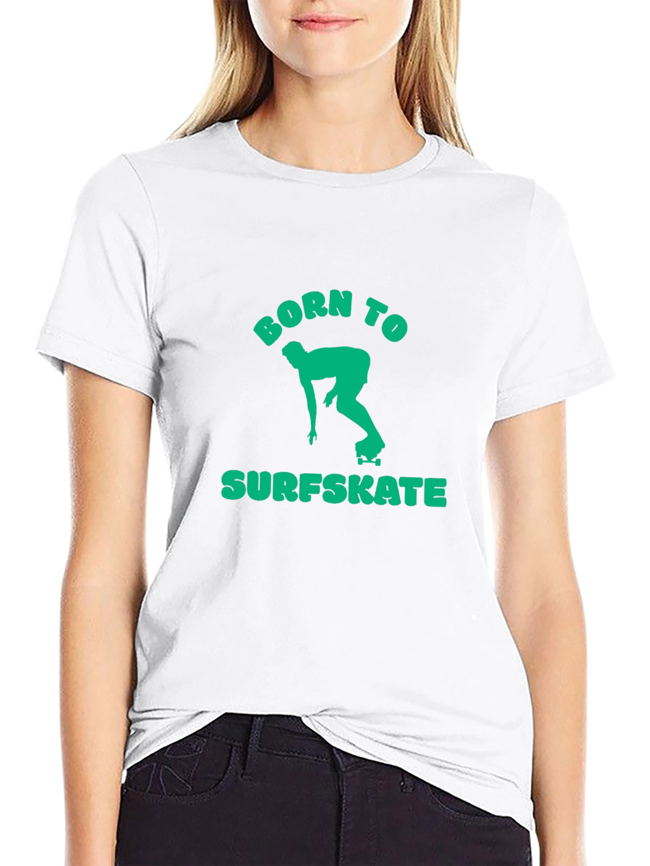 Born to Surf Skate Graphic Tee - Black