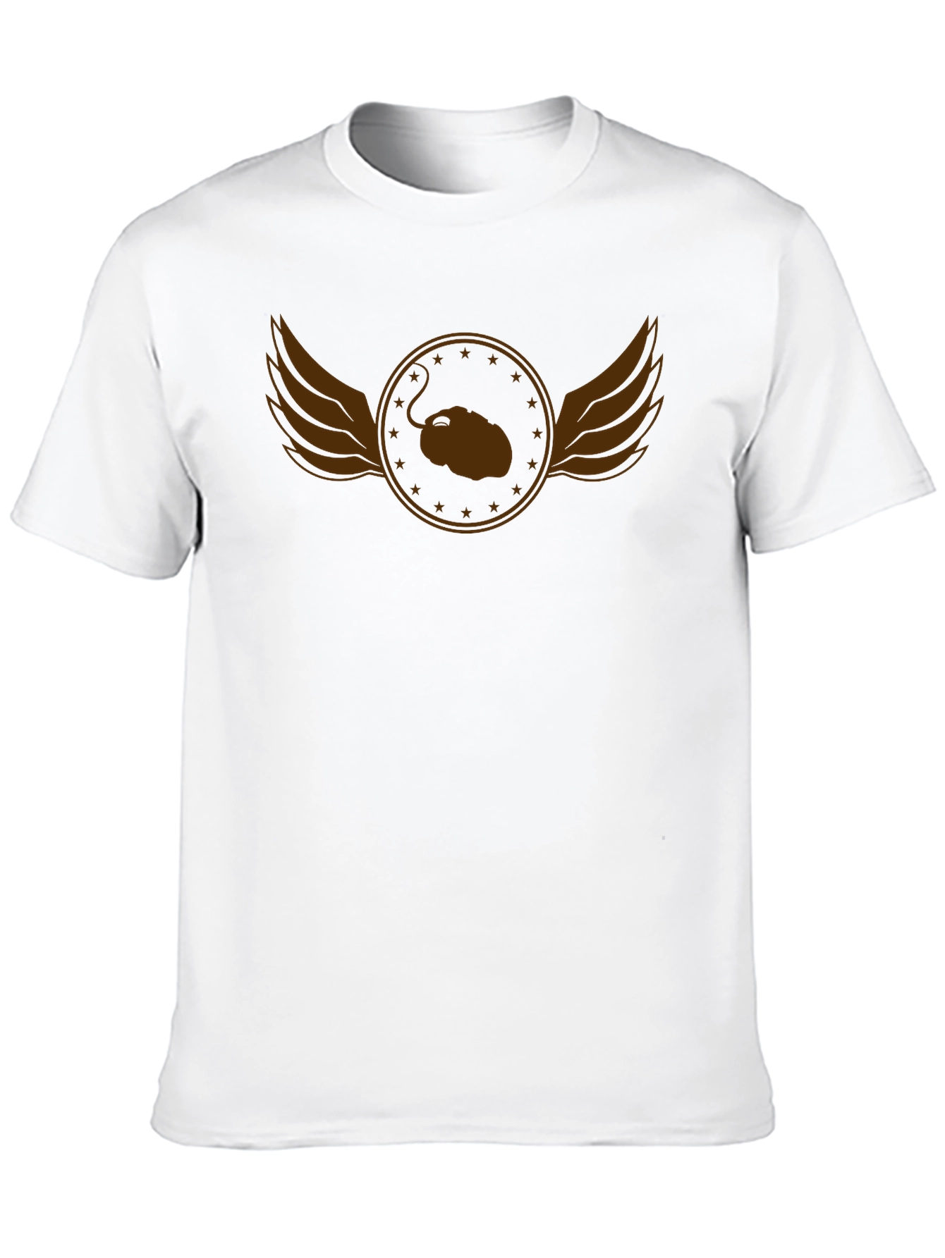 Winged Mouse Graphic Tee - Black Casual Shirt