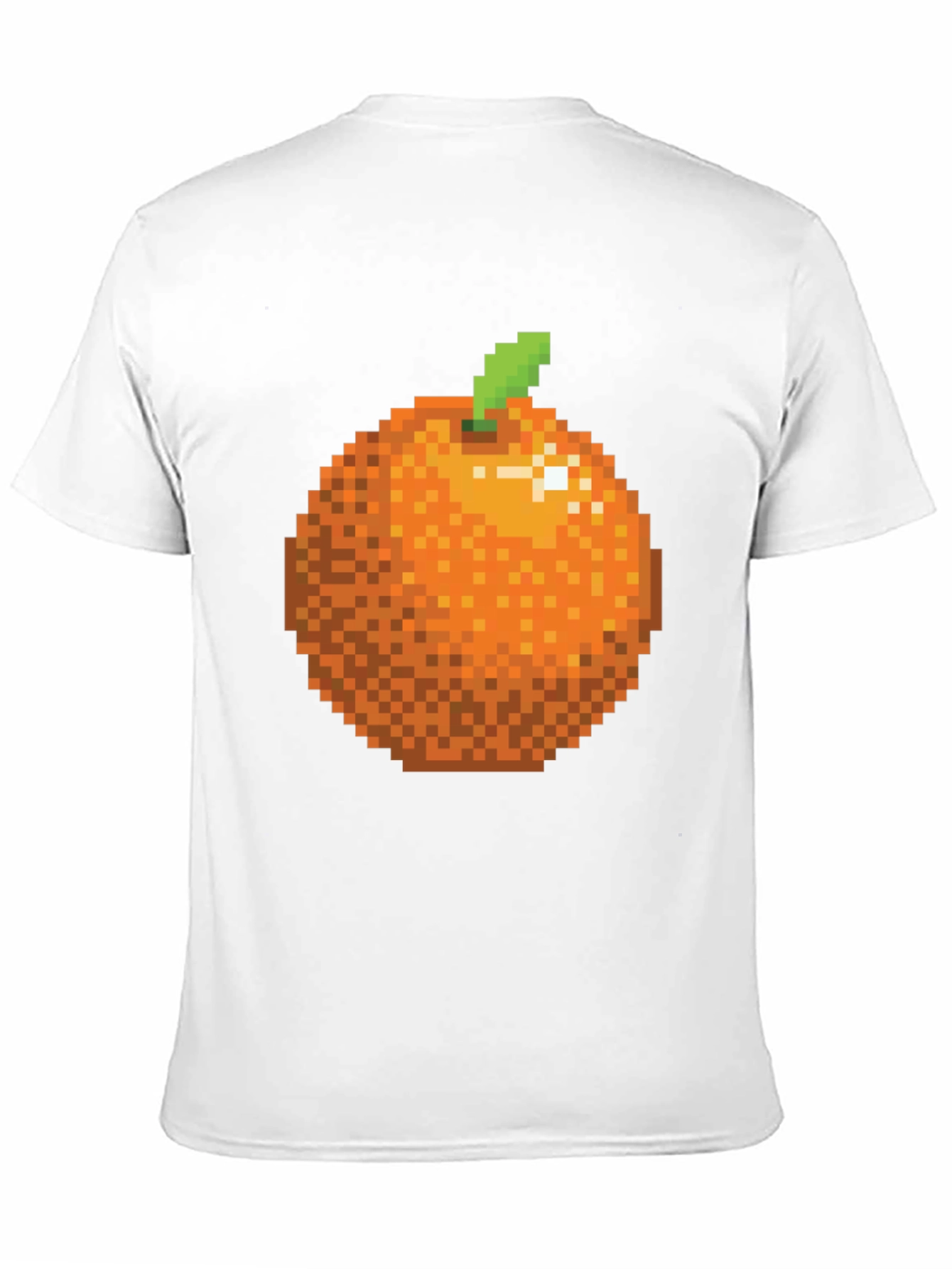 Pixel Orange Graphic Tee - Retro Gaming Style
