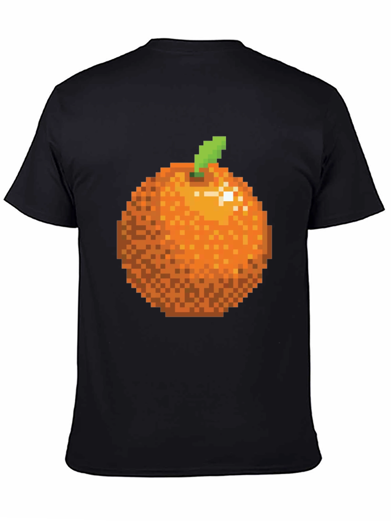 Pixel Orange Graphic Tee - Retro Gaming Style