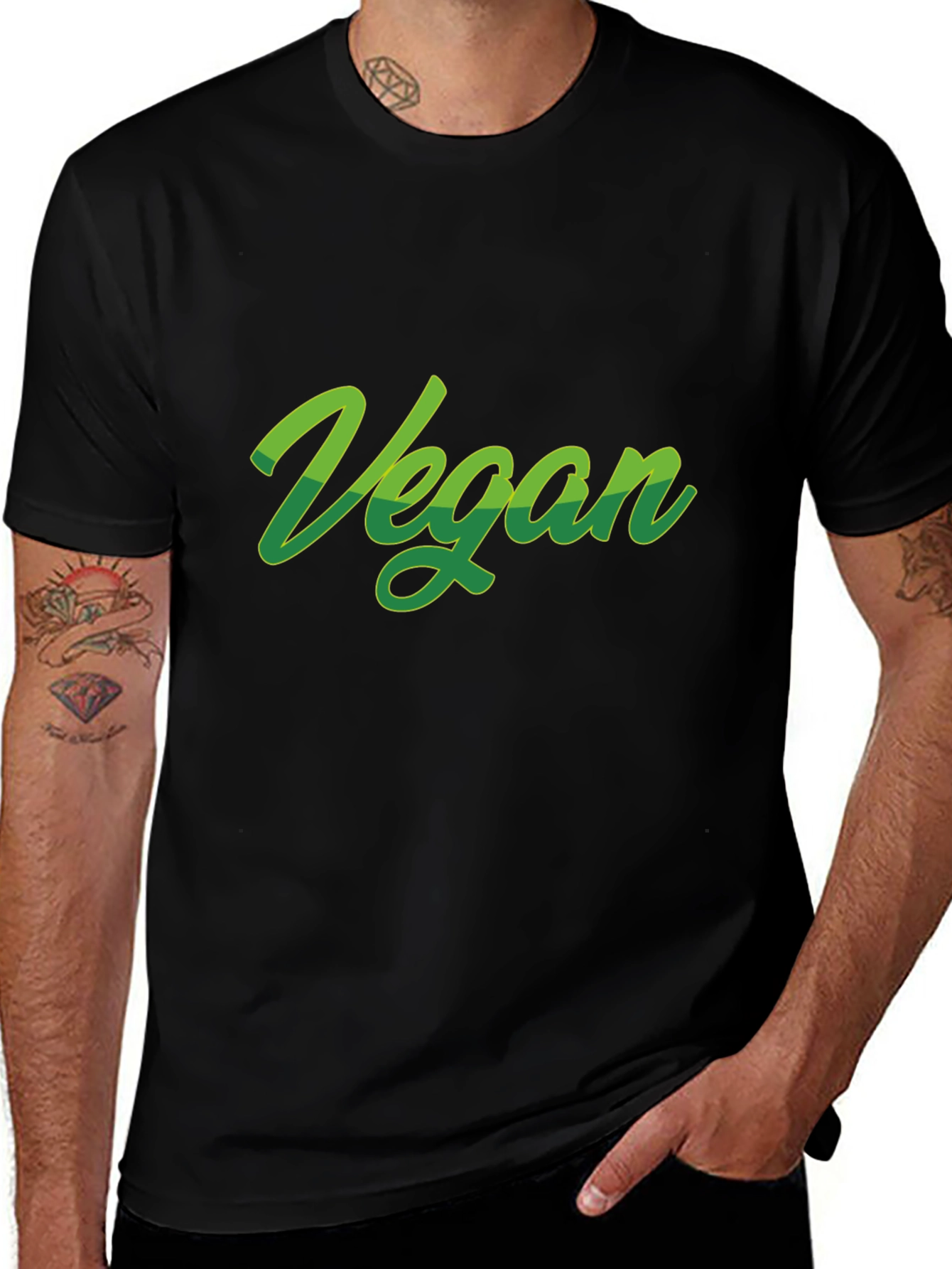 Vegan Green Graphic T-Shirt