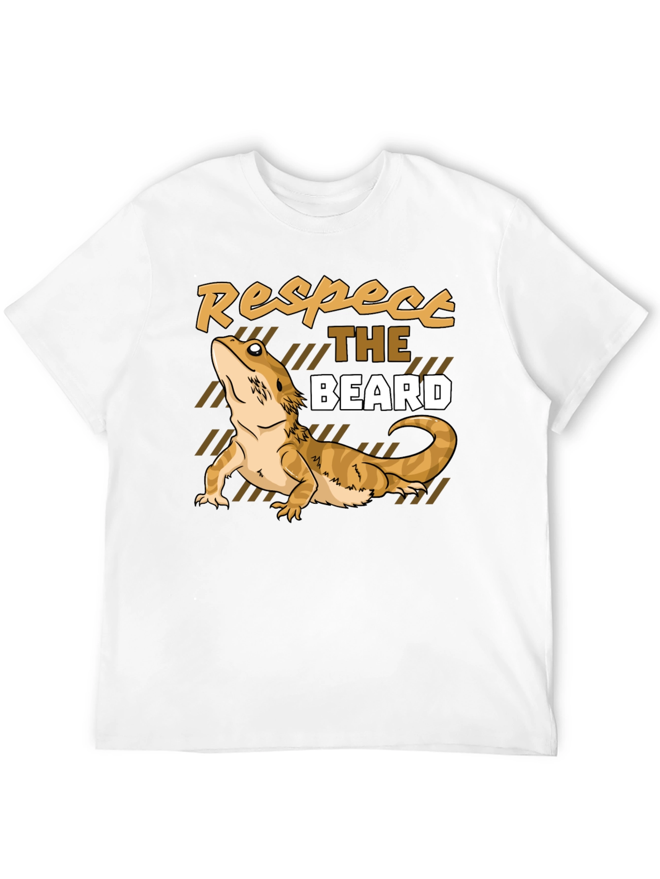 Respect the Beard Dragon T-Shirt Funny Reptile Tee