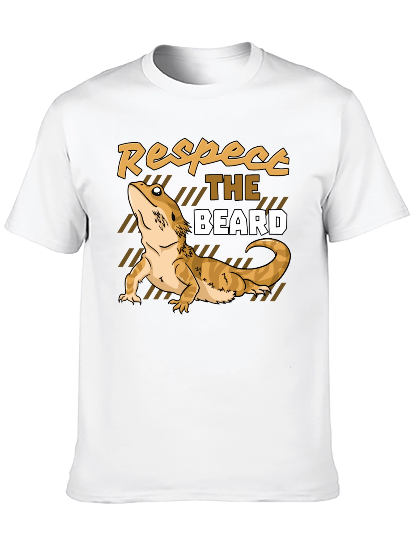 Respect the Beard Dragon T-Shirt Funny Reptile Tee