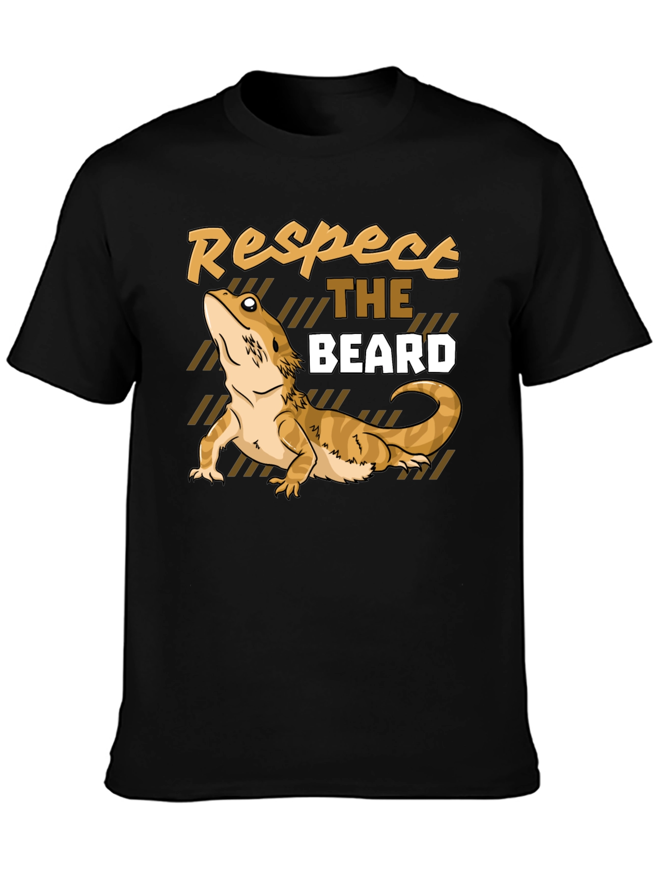 Respect the Beard Dragon T-Shirt Funny Reptile Tee