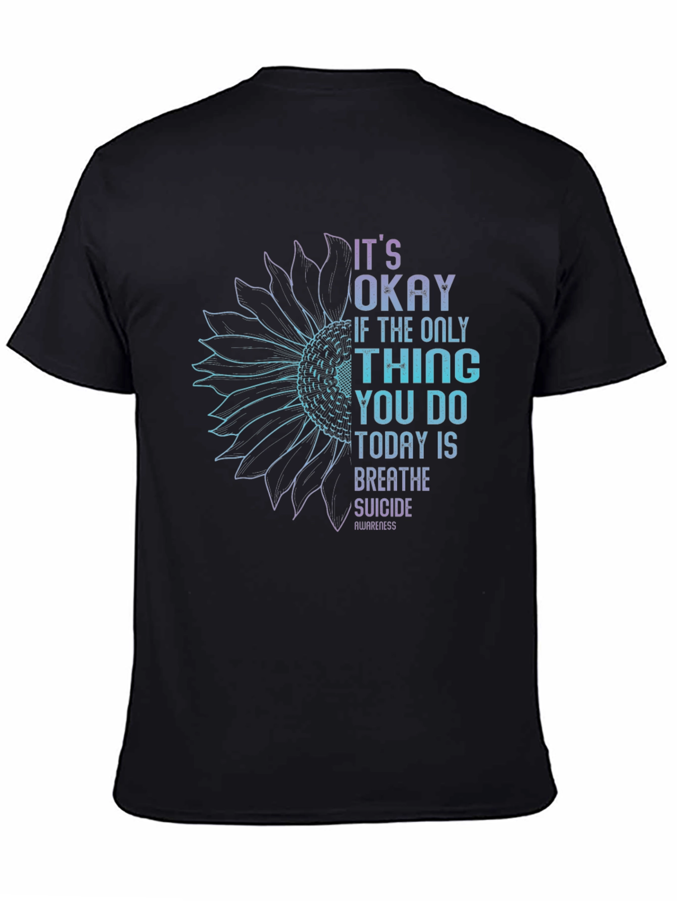 Suicide Awareness Sunflower Graphic T-Shirt