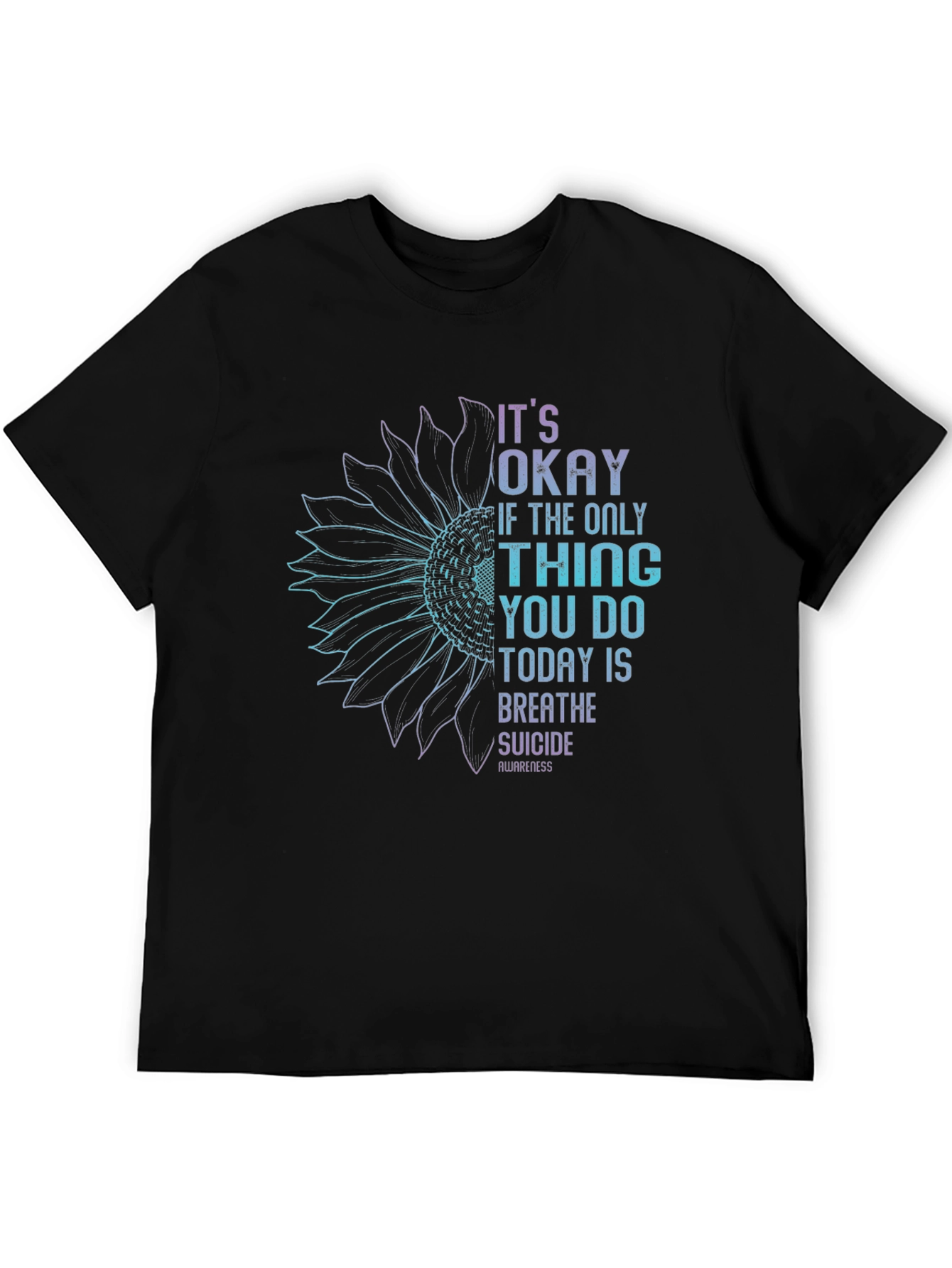 Suicide Awareness Sunflower Graphic T-Shirt