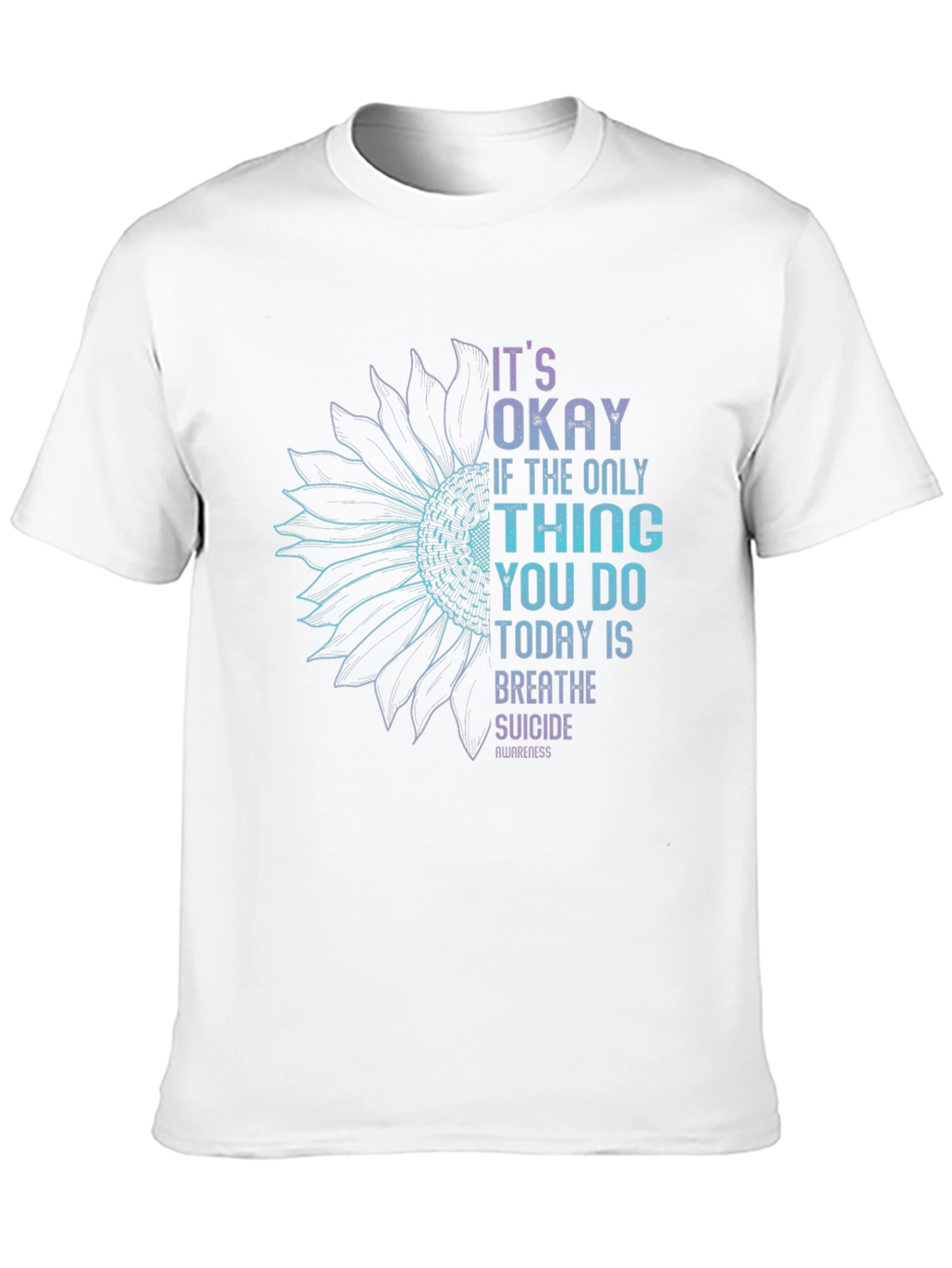 Suicide Awareness Sunflower Graphic T-Shirt