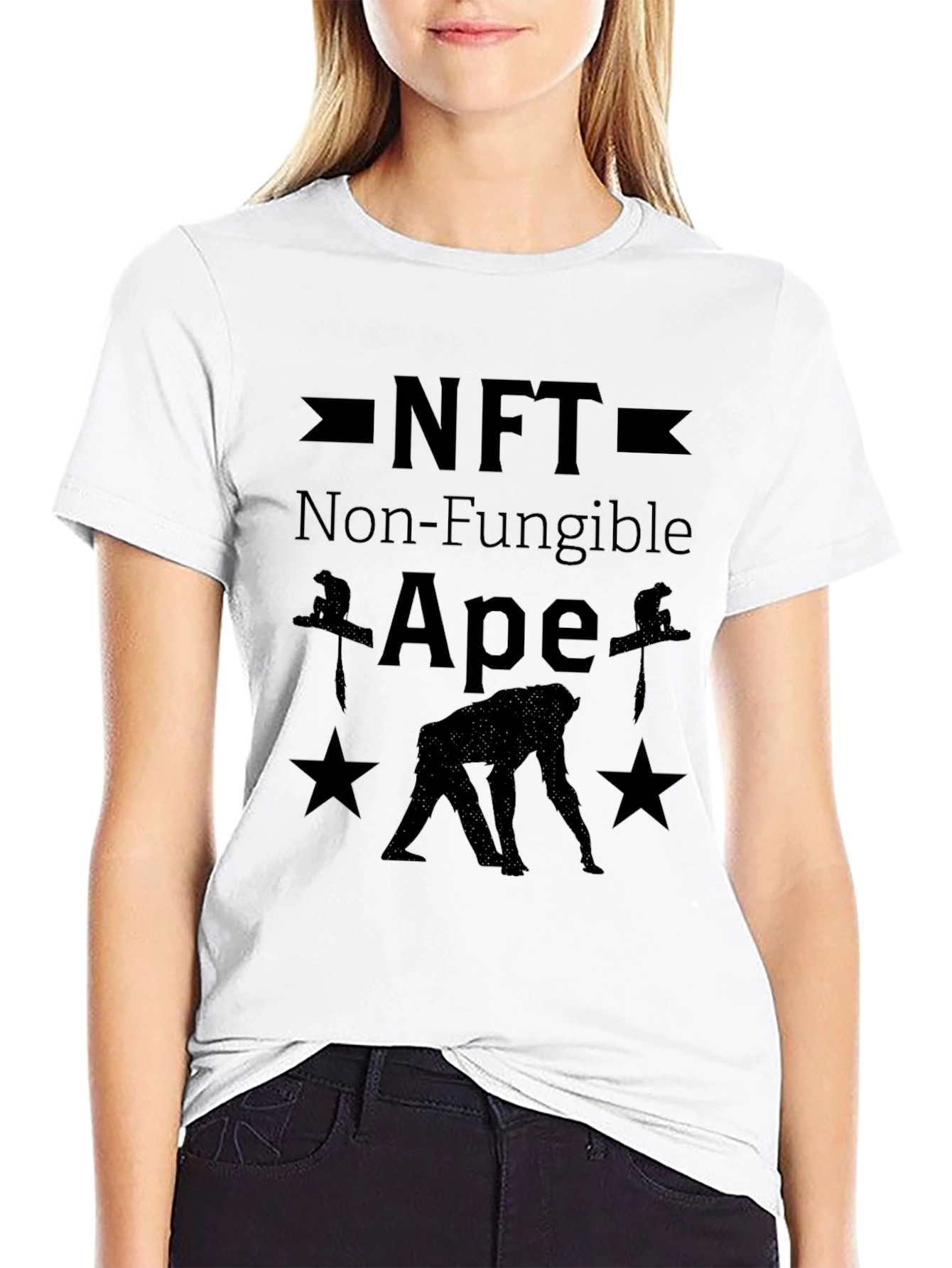 NFT Non-Fungible Ape Black T-Shirt