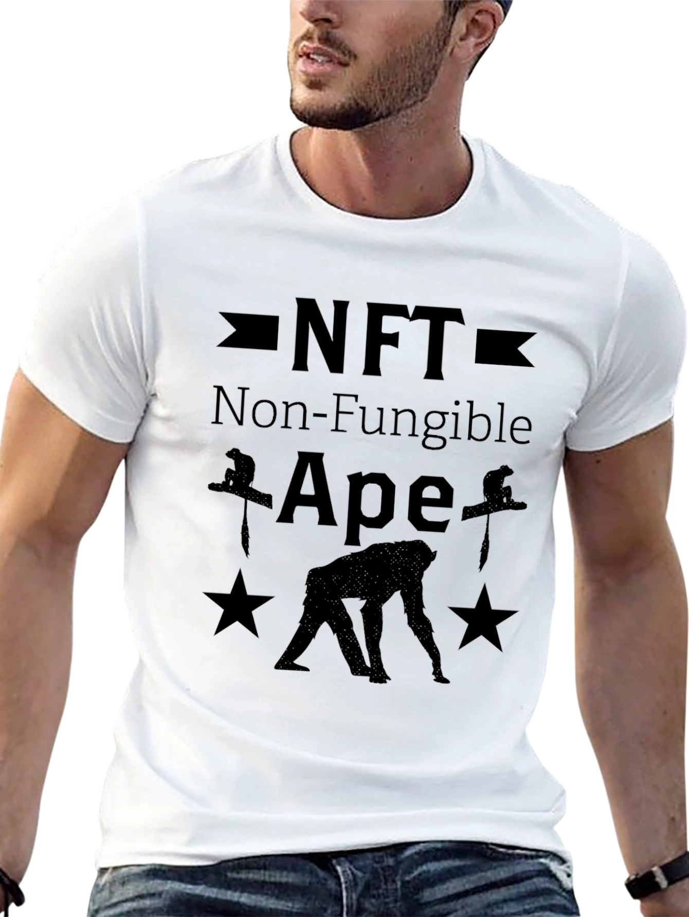 NFT Non-Fungible Ape Black T-Shirt