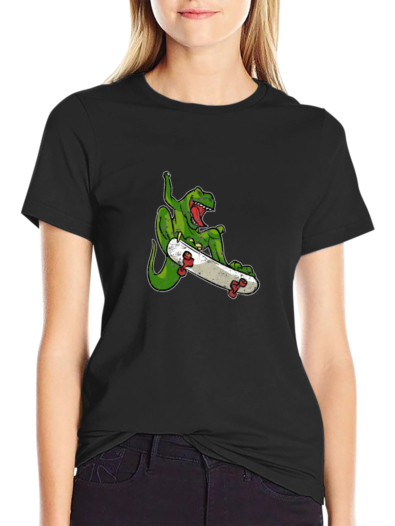 Dinosaur Skateboard T-Shirt - Cool Graphic Tee