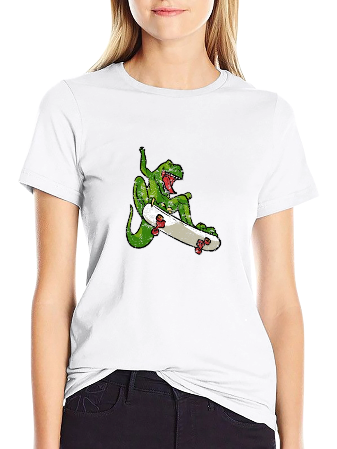 Dinosaur Skateboard T-Shirt - Cool Graphic Tee
