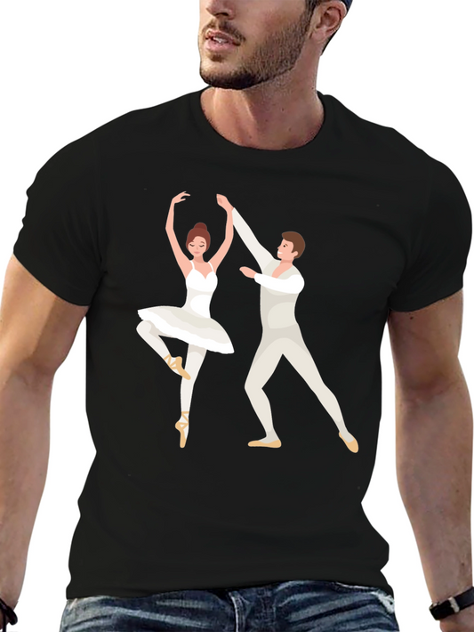 Ballet Dancer Graphic T-Shirt - Black