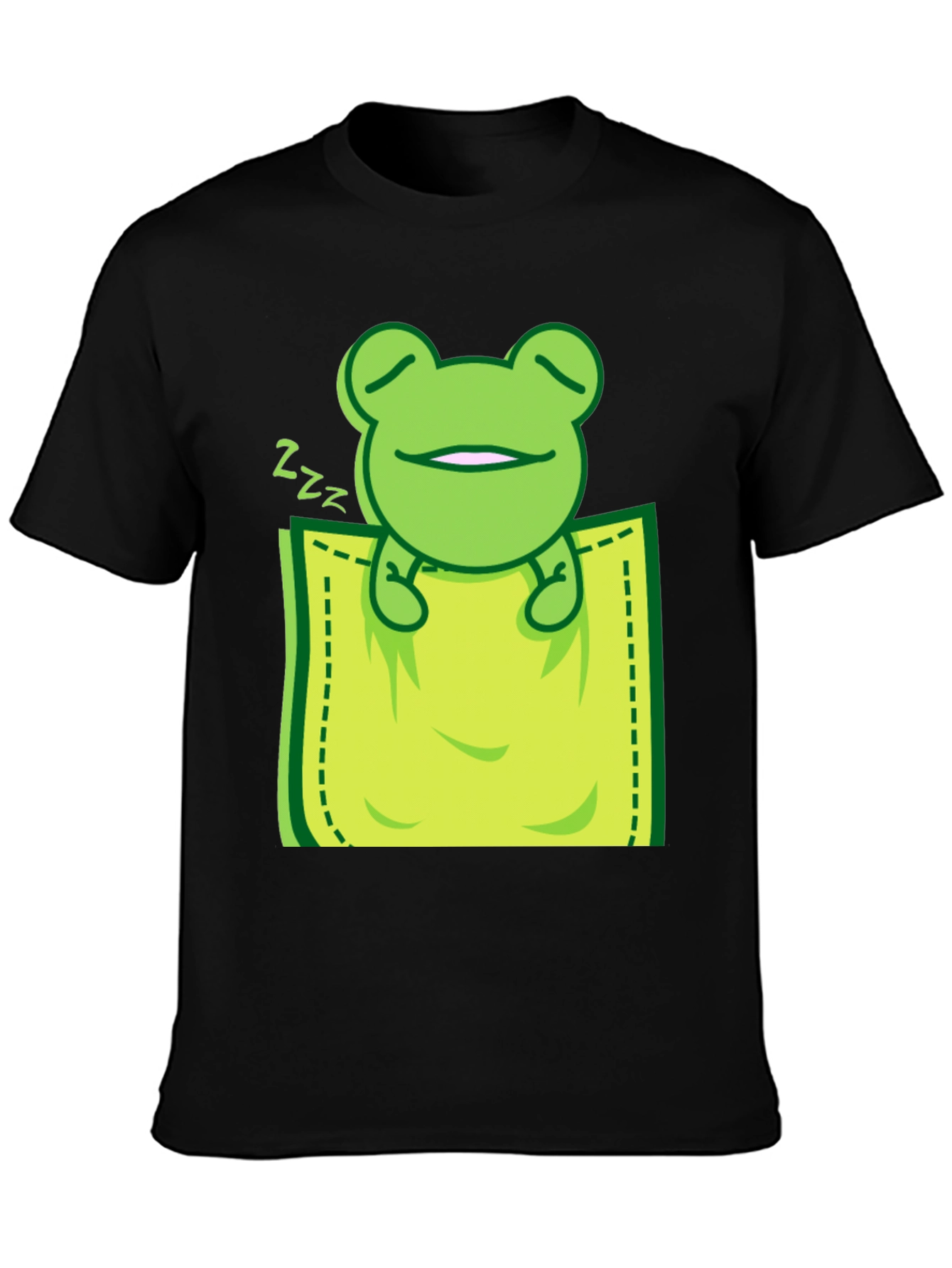 Sleeping Frog Pocket T-Shirt - Cute & Comfy